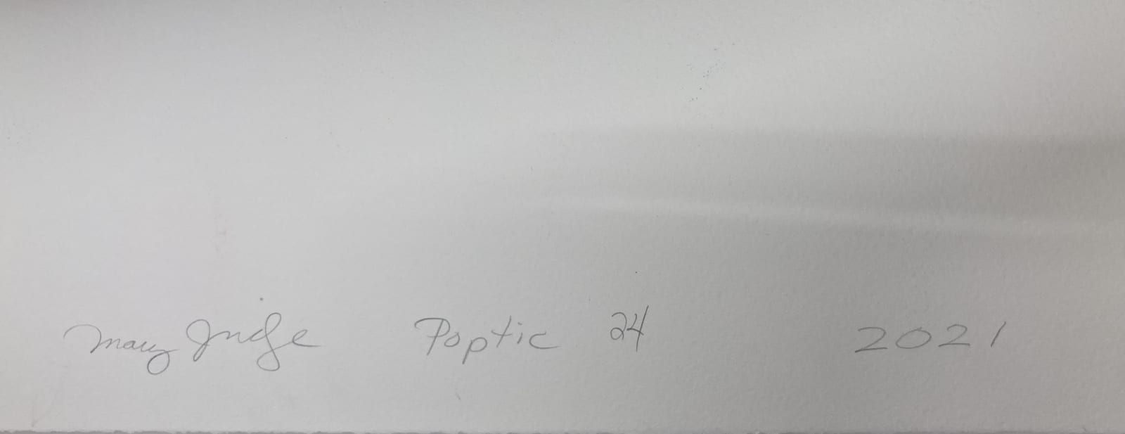 Mary Judge, Poptic 24, 2021