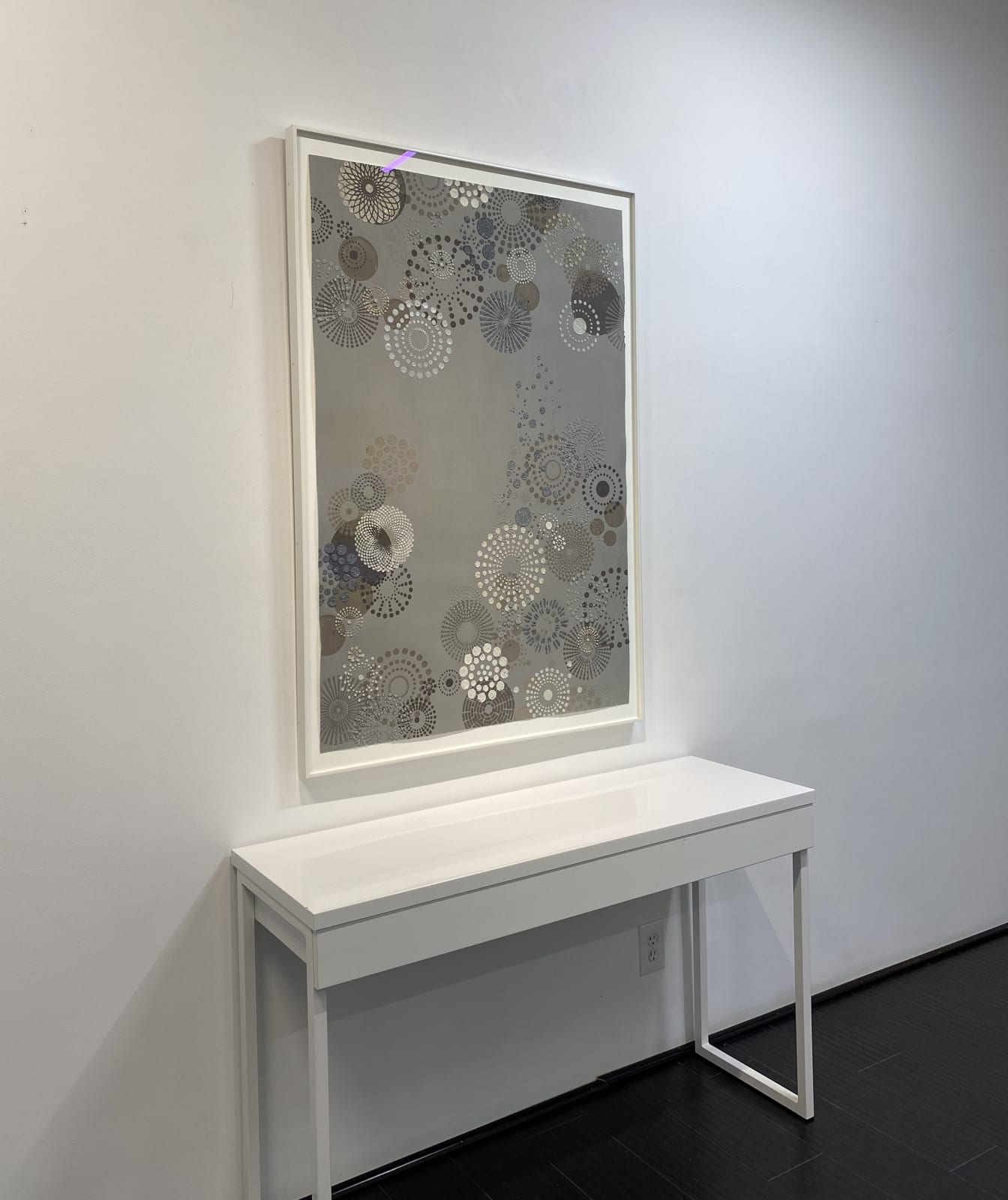 Eleanor White, Grey Multi Dot (large), 2018