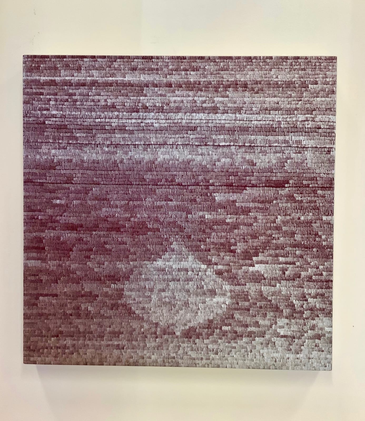 Kit Warren, Hover (deep red, silver), 2016