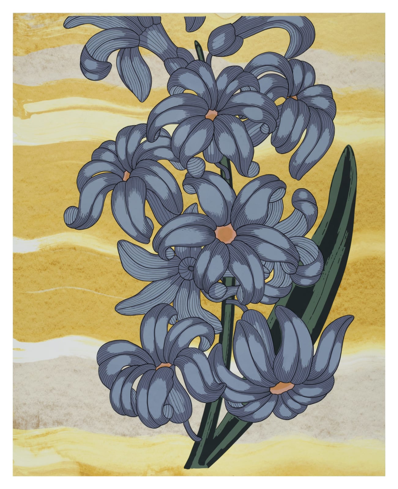 Nancy Blum, Blue on Gold, 2020