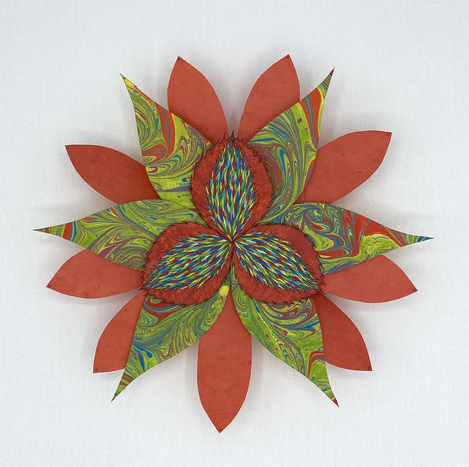 Jill Parisi, Vermillion Thistle Star Flower, 2021