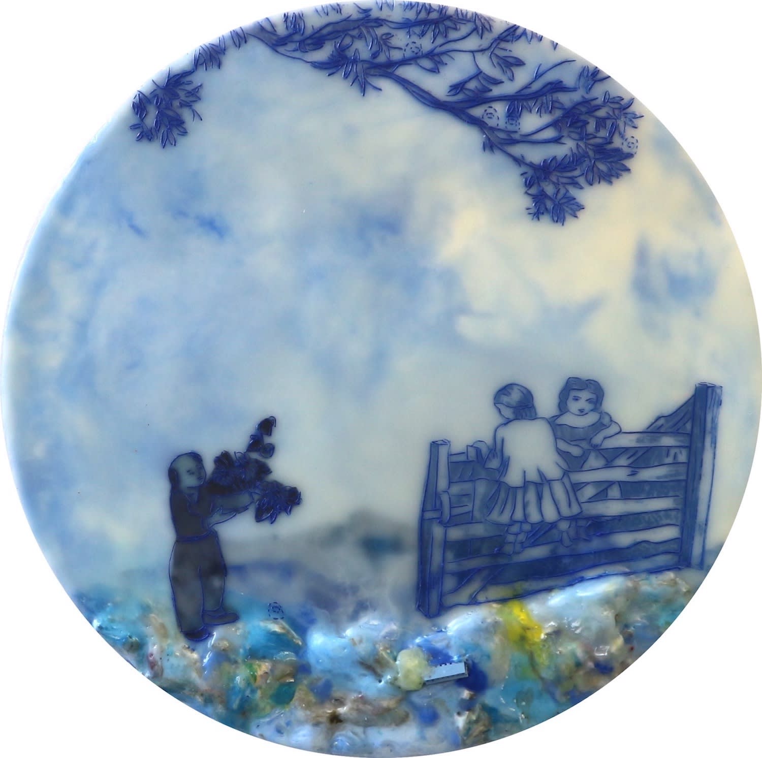 Cecile Chong, Bouquet (in Blue), 2019