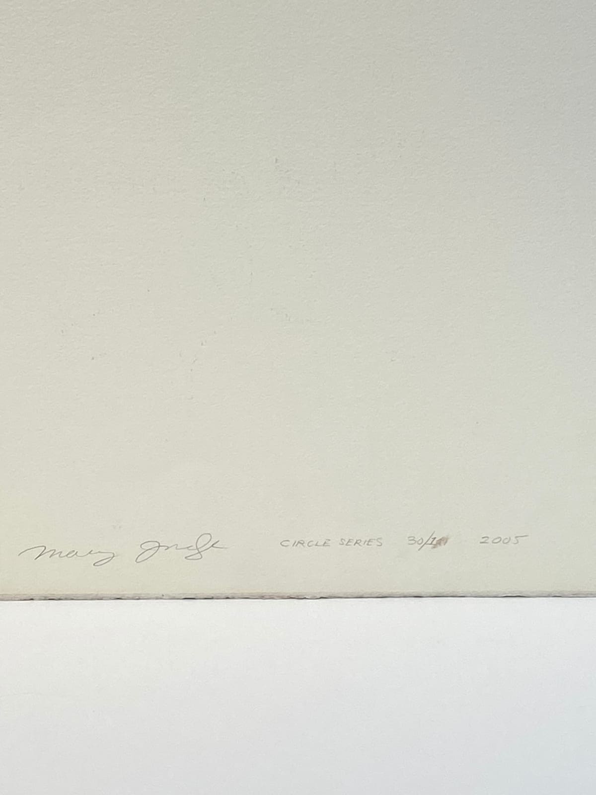 Mary Judge, Circle Series 30/1, 2006
