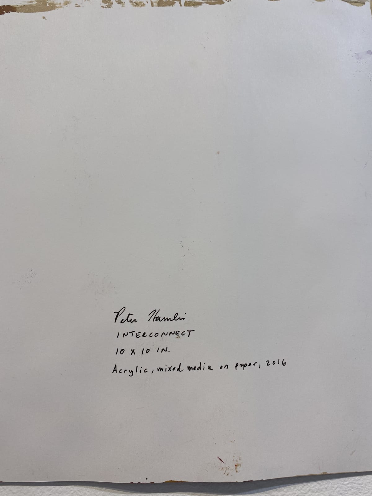 Peter Hamlin, Interconnect, 2016