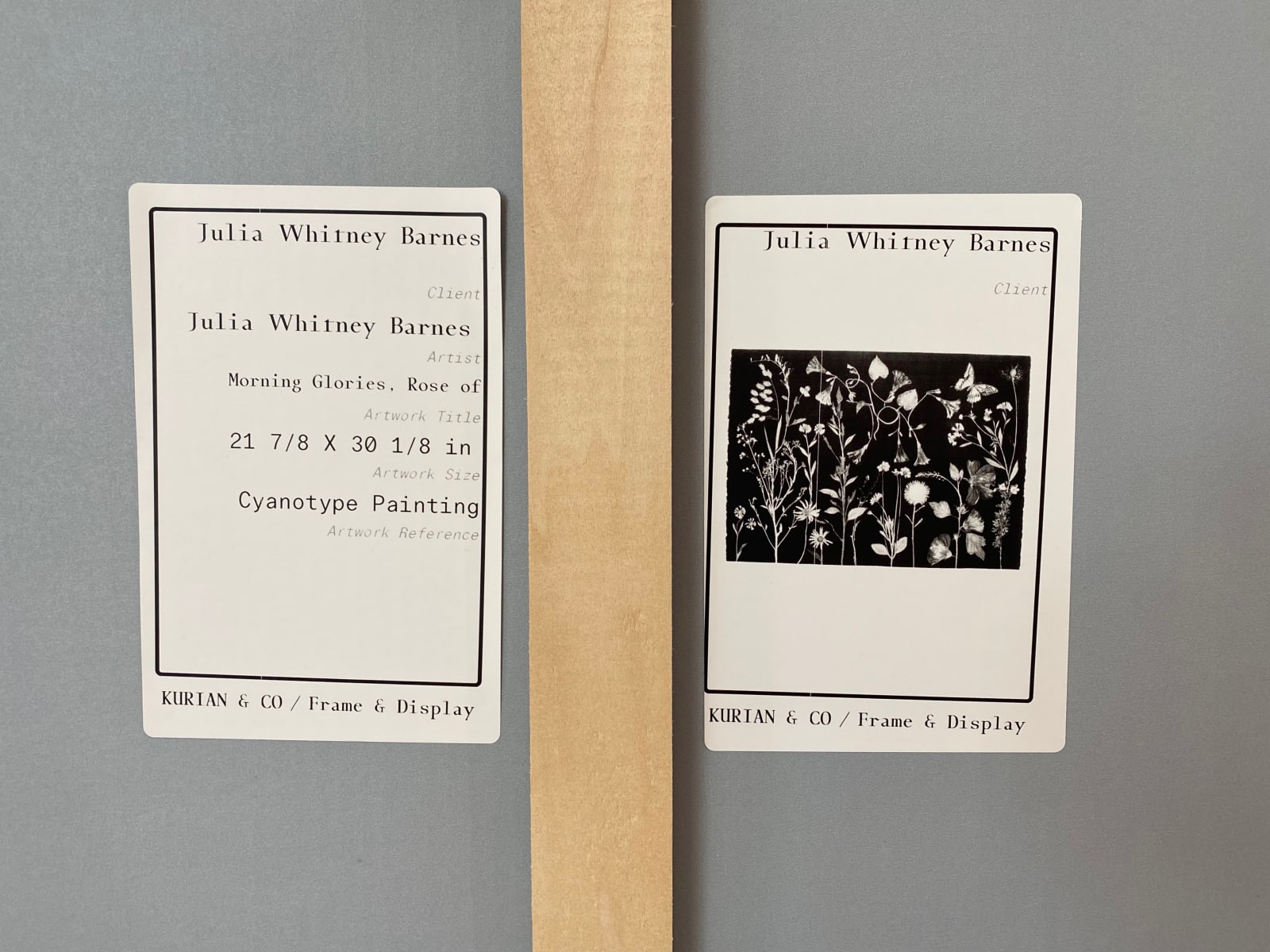 Julia Whitney Barnes, Cyanotype Painting (Morning Glories, Rose of Sharon, Hellenium, Swallowtail, etc.), 2021