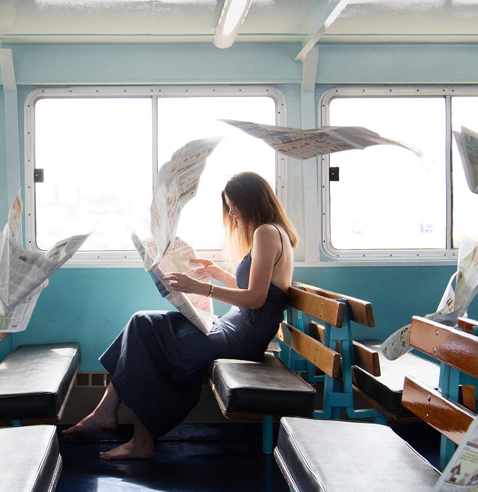 Adrien Broom, Lost in Thought on the Fishers Island Ferry, 2018