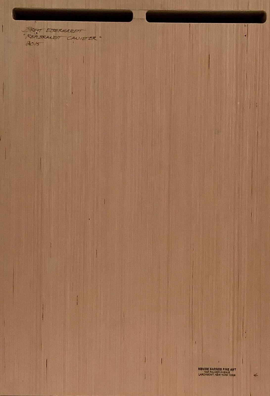 Brett Eberhardt, Rembrandt Canister, 2015