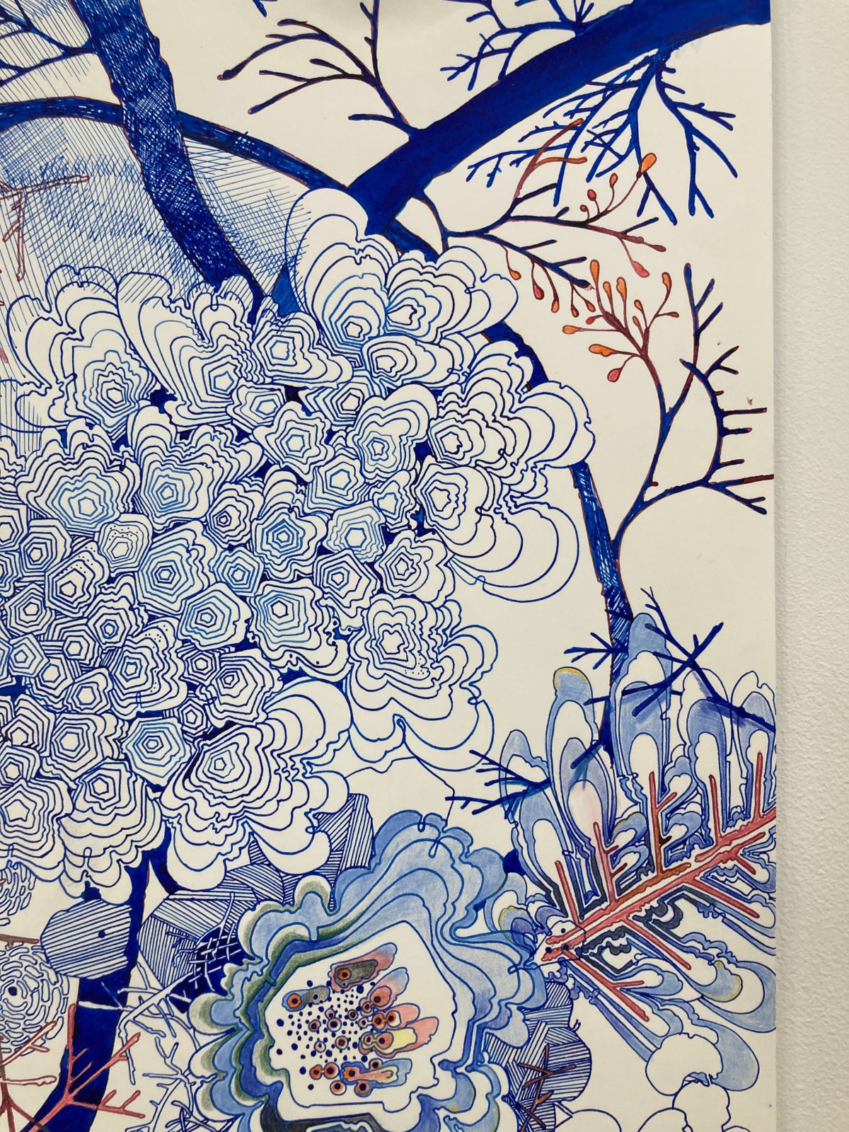 Sarah Morejohn, Pink Twigs, Side Escape, 2021