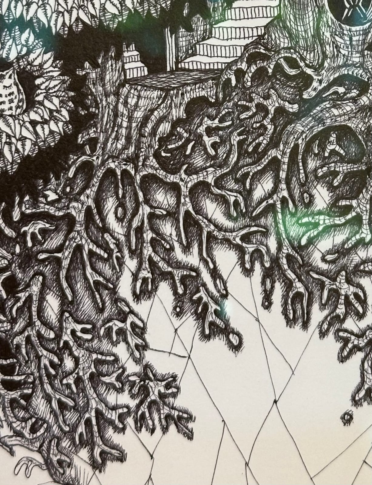Michiyo Ihara, Soul Flowers #47 "Floating land - forest life -", 2024