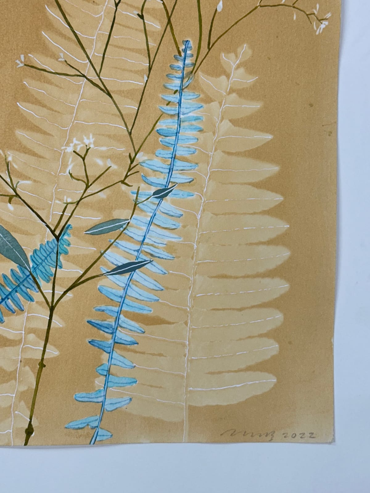 Julia Whitney Barnes, Luminous Nature (Geraniums Hummingbird Ferns, etc.), 2021-'22