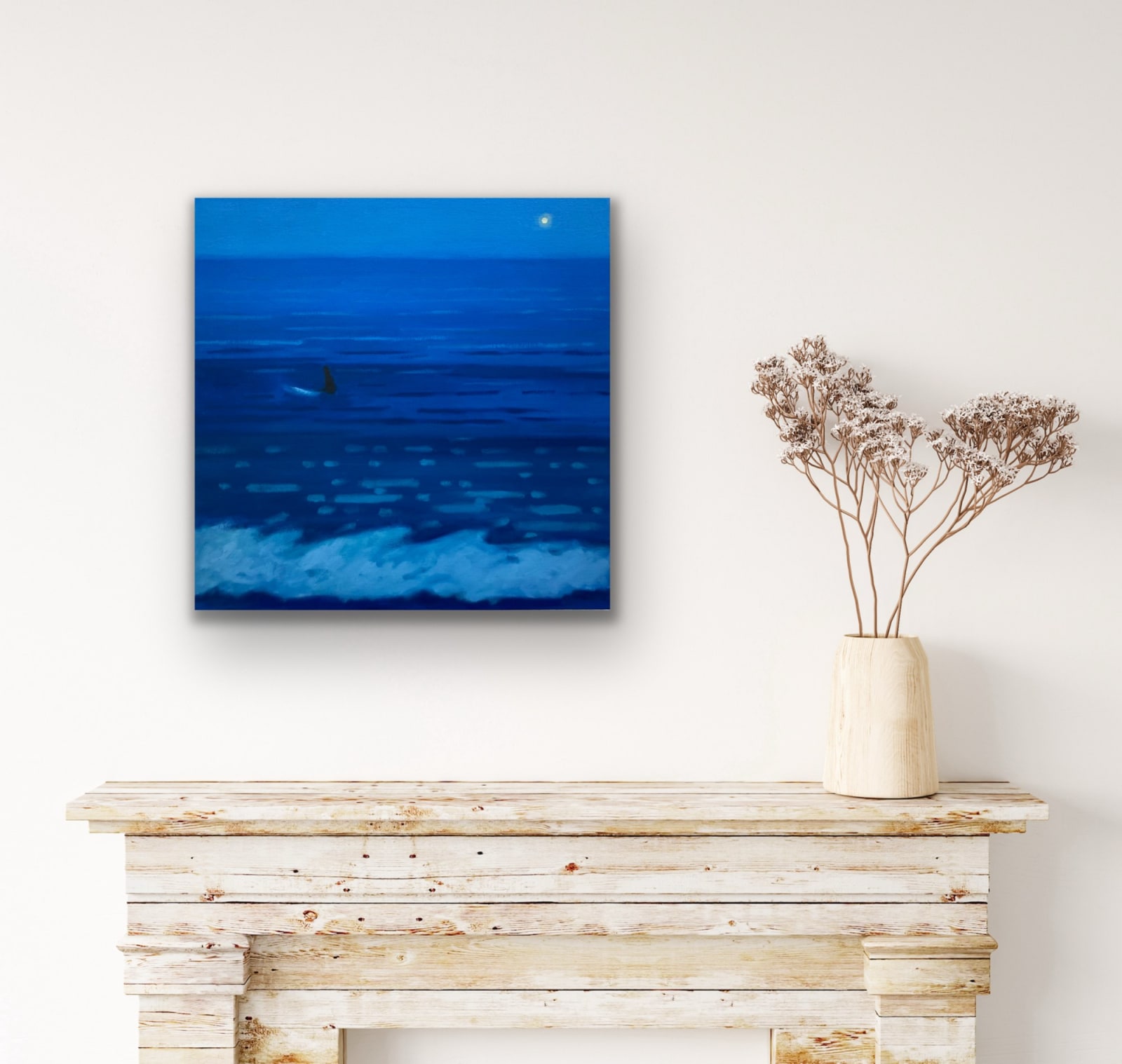 Laura Barr, Moonlit Surfer, 2023