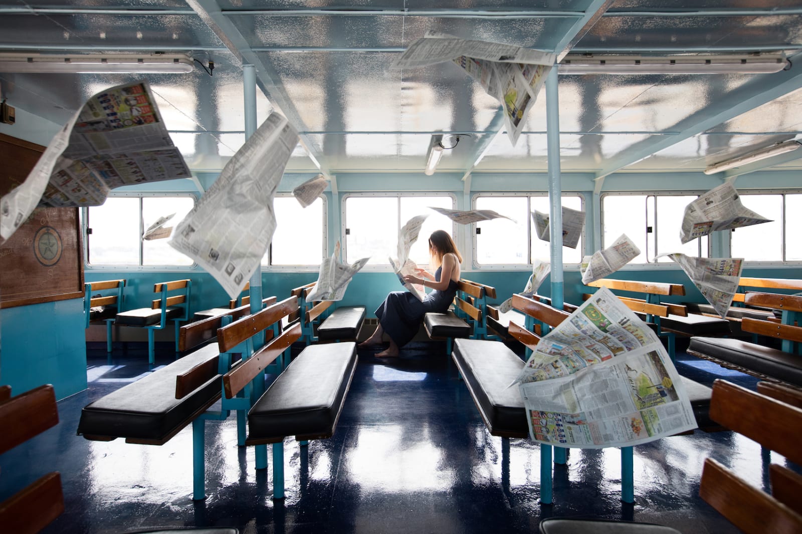 Adrien Broom, Lost in Thought on the Fishers Island Ferry, 2018