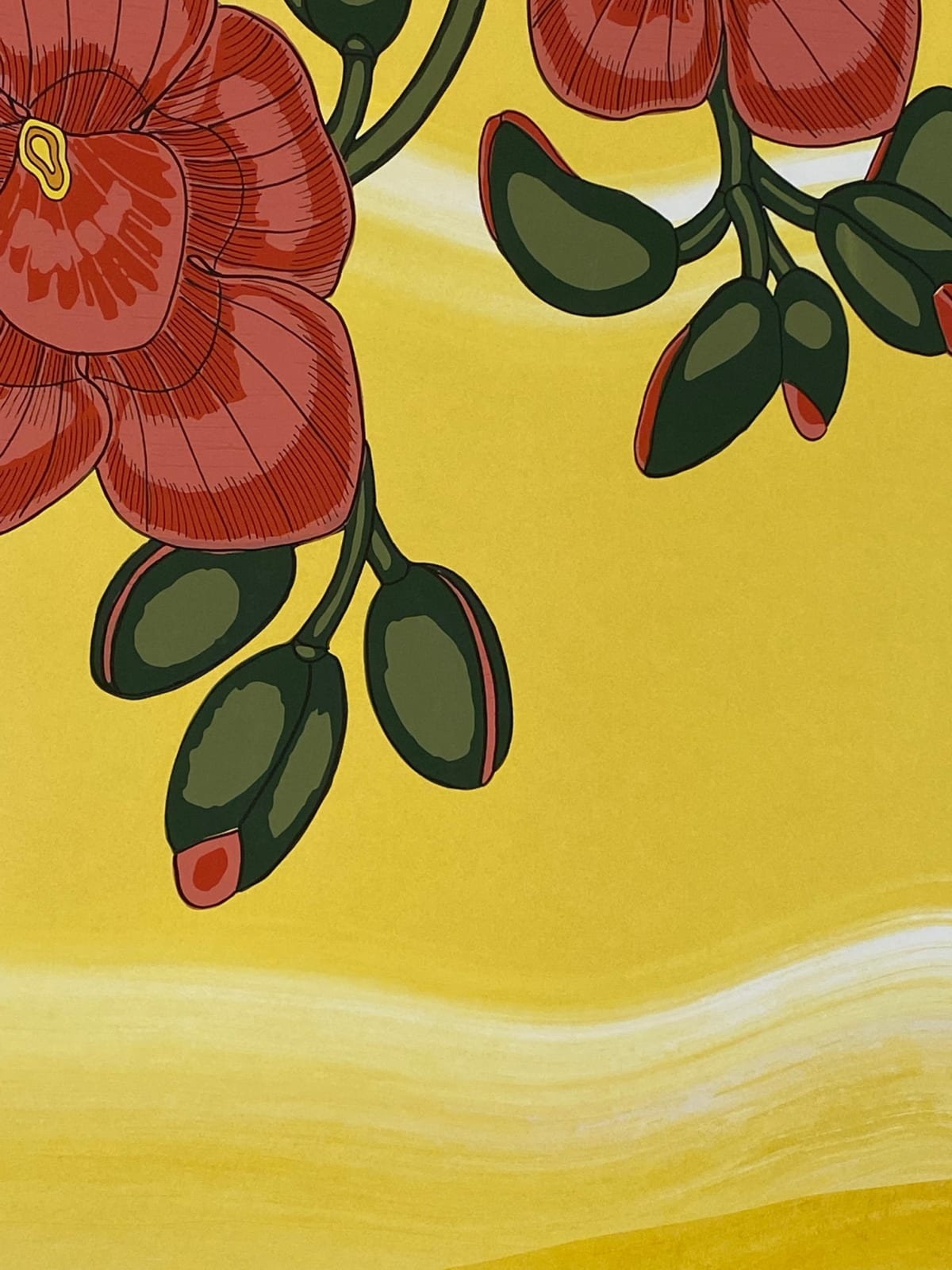 Nancy Blum, Red/Pink on Gold (diptych), 2020