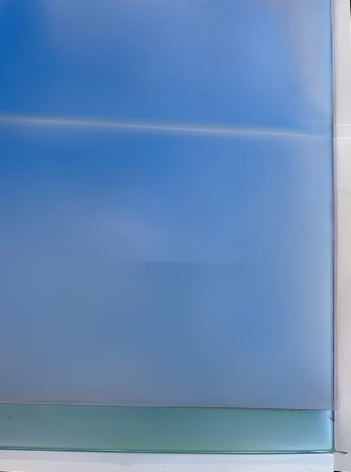 Susan English, Cascading Folds (Aqua Footer), 2022