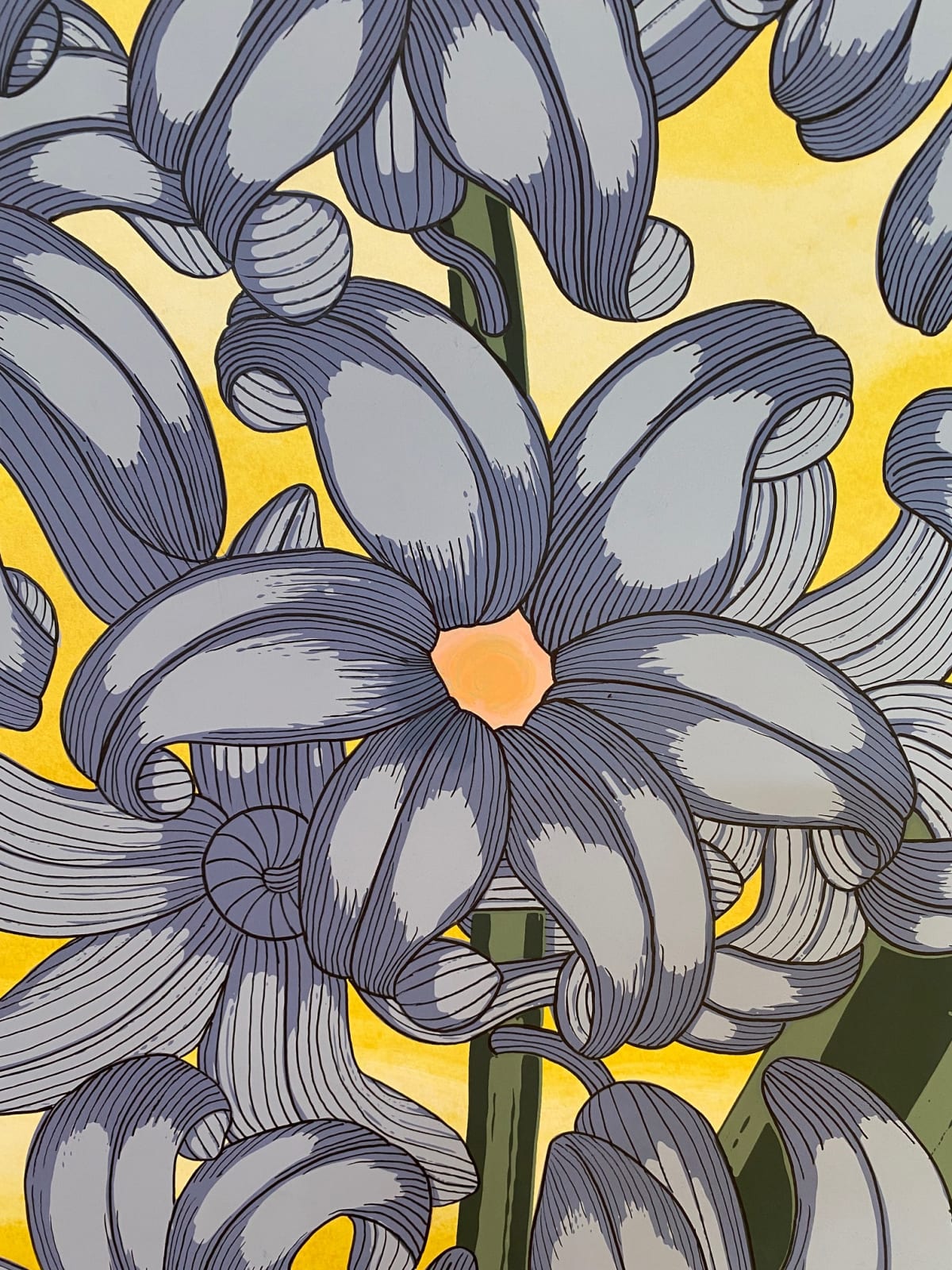 Nancy Blum, Blue on Gold, 2020