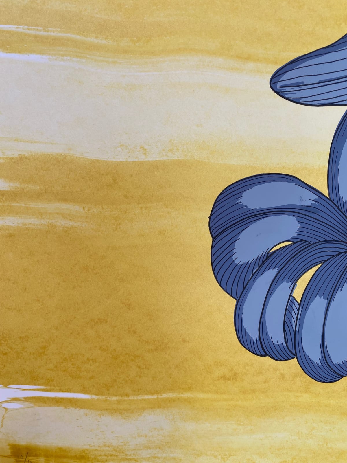 Nancy Blum, Blue on Gold, 2020