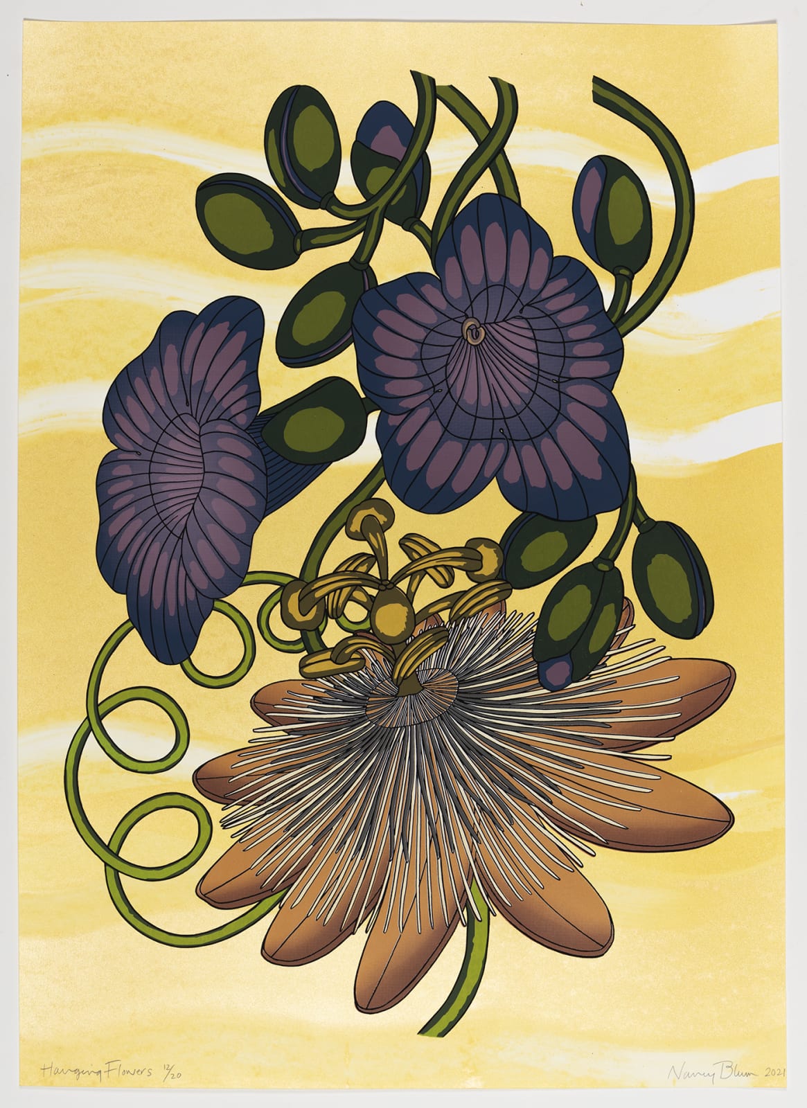 Nancy Blum, Hanging Flowers, 2021