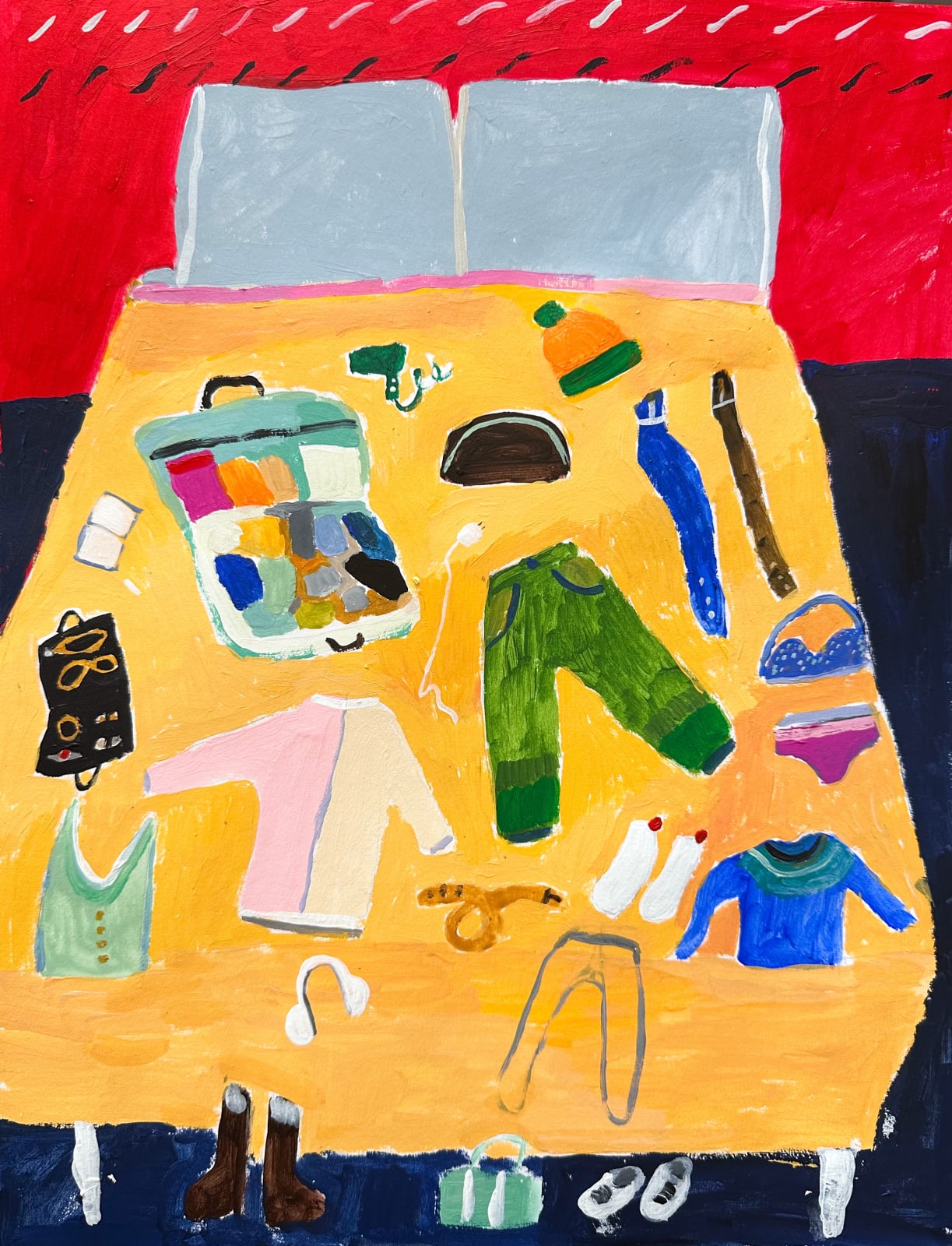 Polly Shindler, Packing for a Trip, 2025