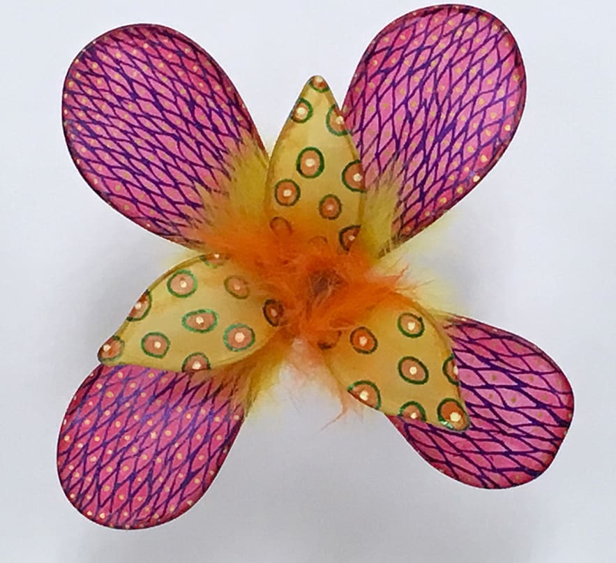 Jill Parisi, Fishnet Fire Flower, 2018