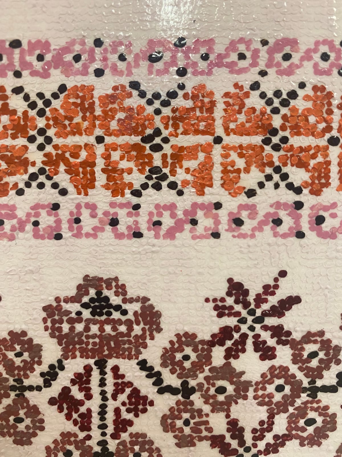 Kirstin Lamb, After Floral Cross Stitch Pattern (Pinks), 2021