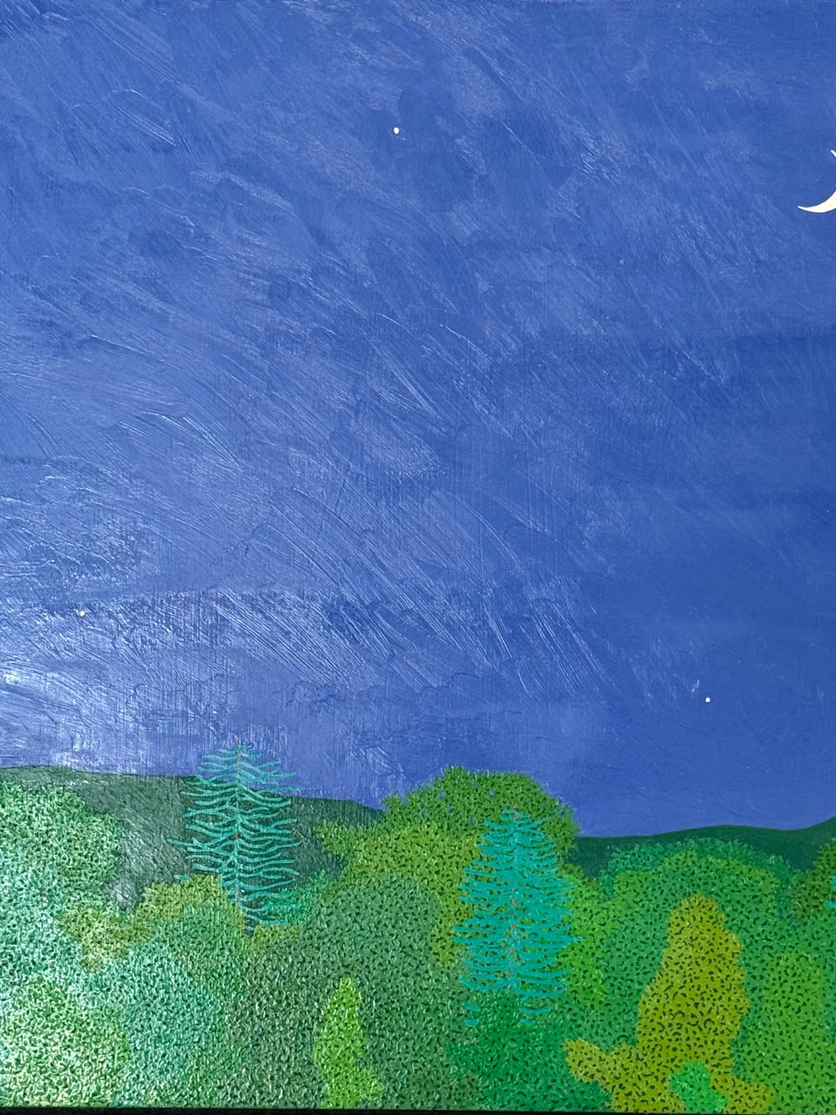 Gregory Hennen, Crescent Moon Late May Wyatt Mt, 2025