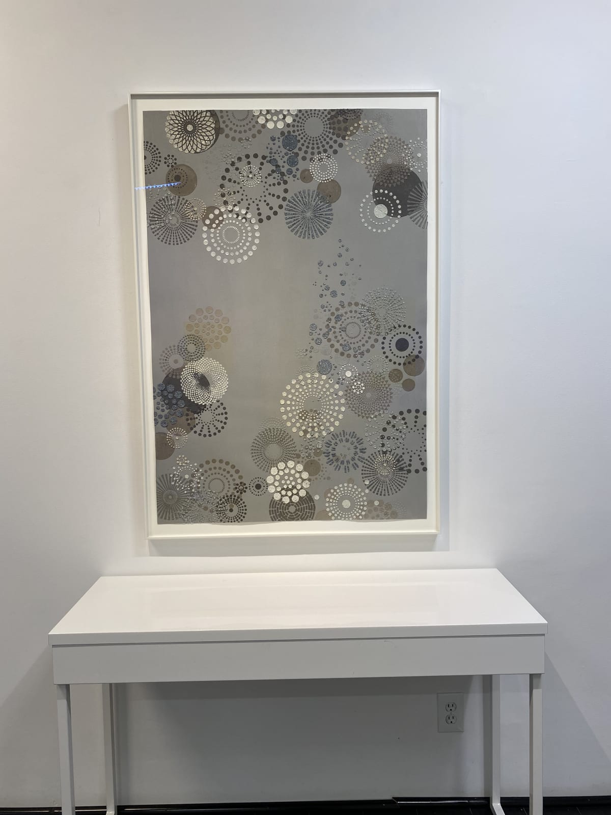 Eleanor White, Grey Multi Dot (large), 2018