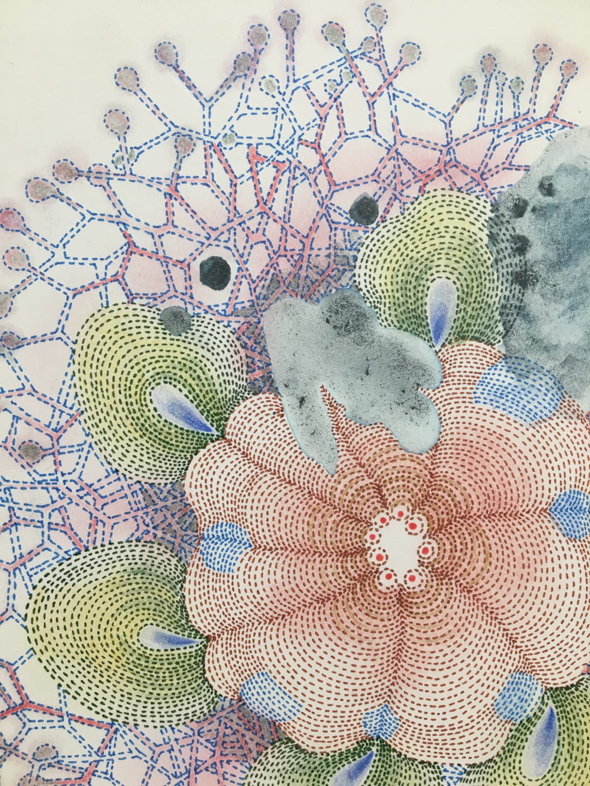 Sarah Morejohn, Hyphae and Blue Spots, 2018