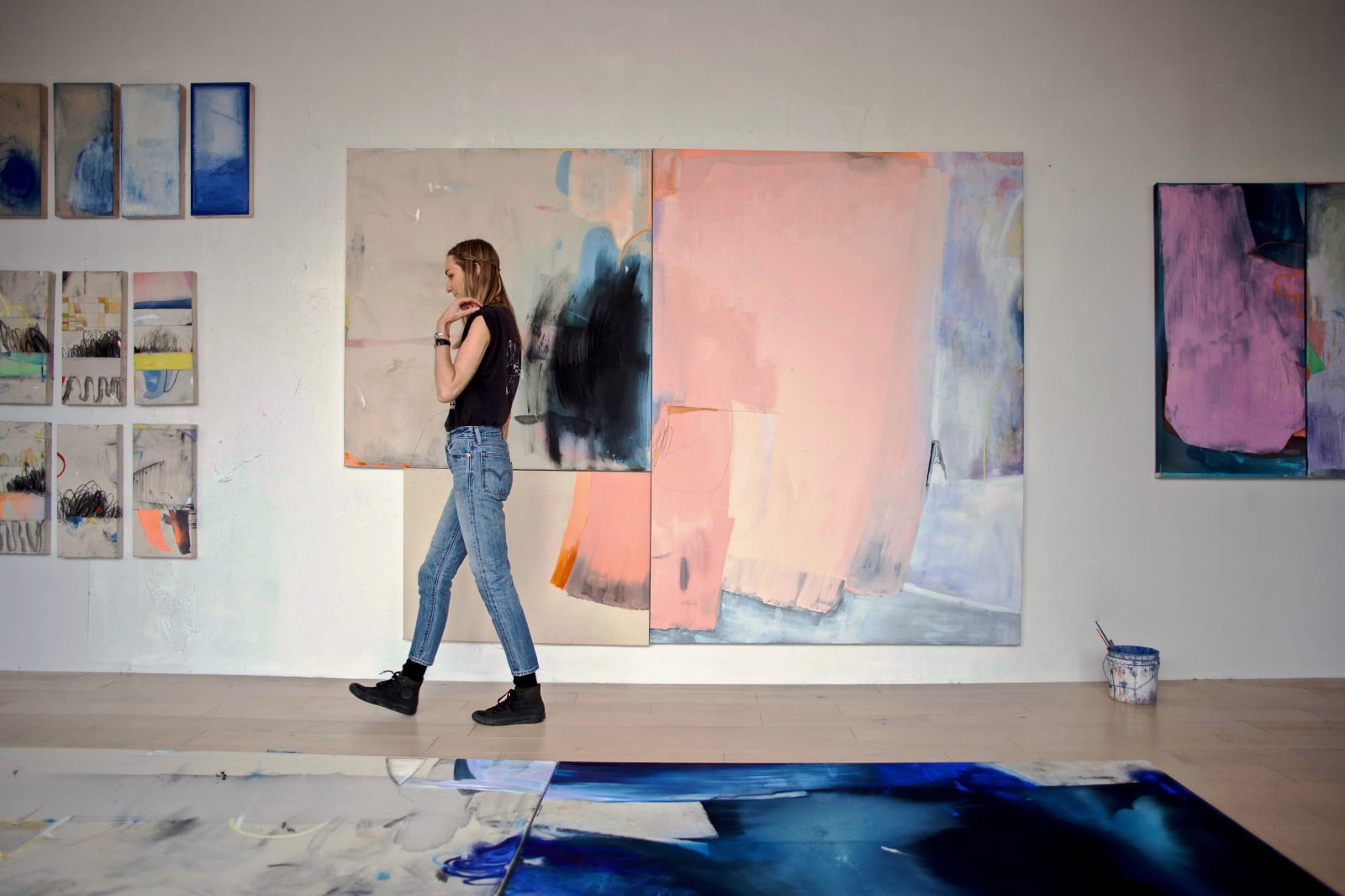 Dana James, Dana James in her studio, 2019