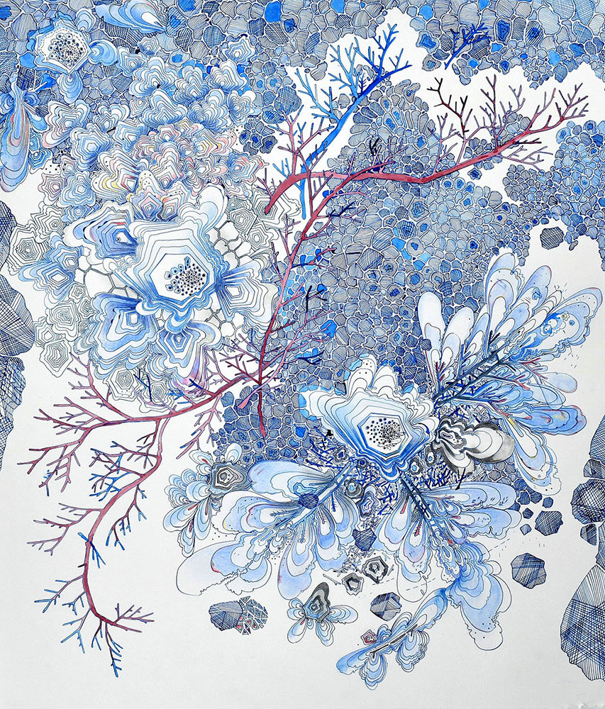 Sarah Morejohn, Snow Flora, Pink Branches, 2020