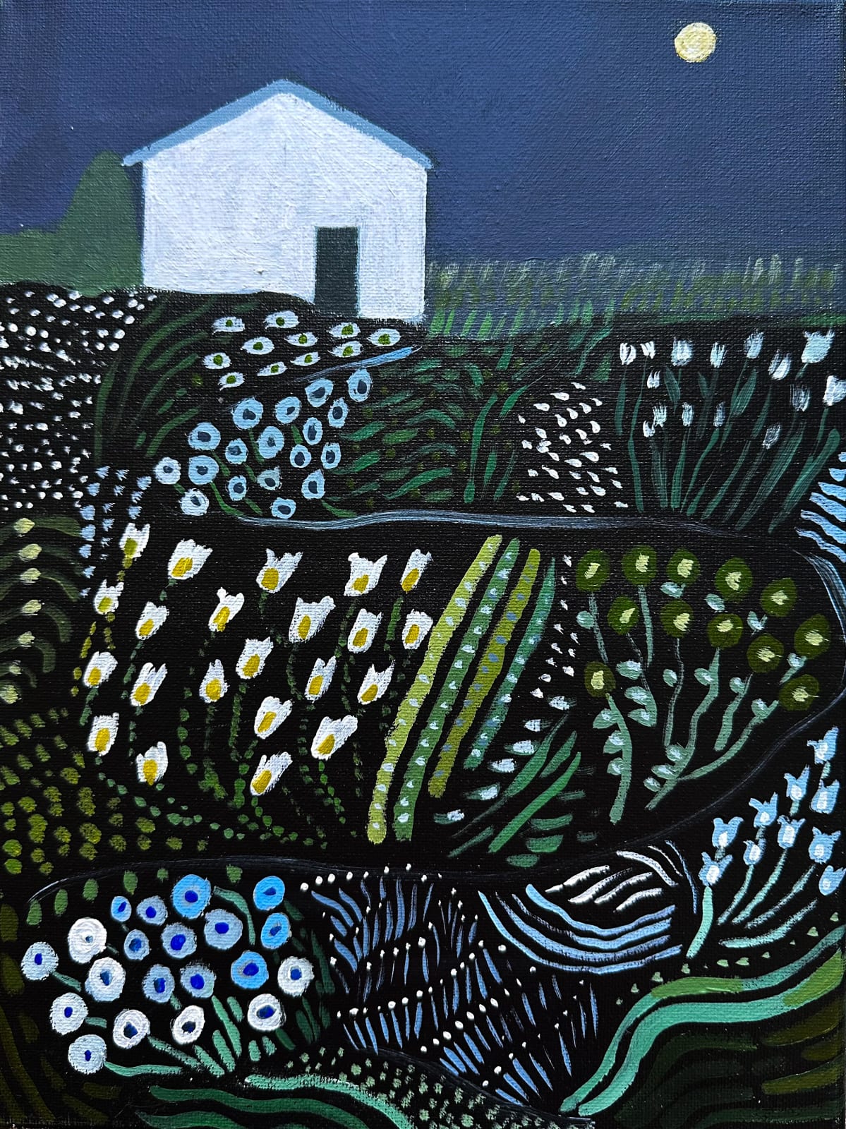 Polly Shindler, Dusk Moon Garden, 2024