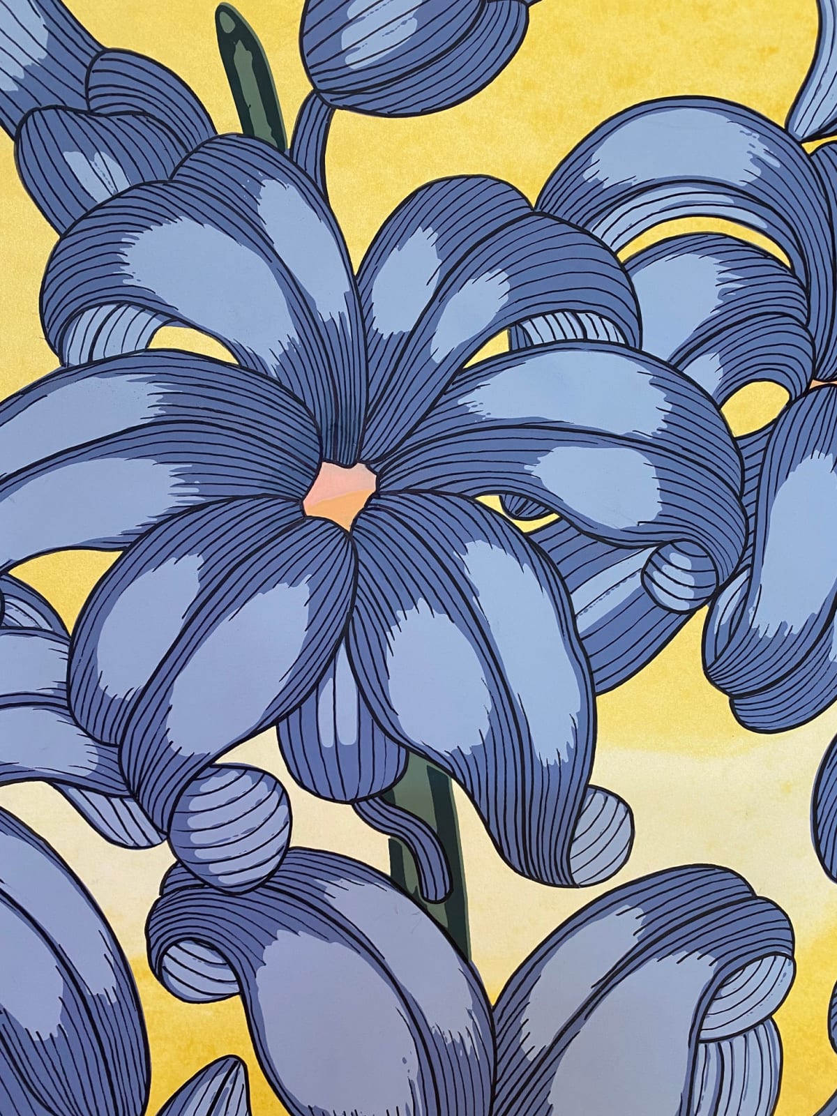 Nancy Blum, Blue on Gold, 2020