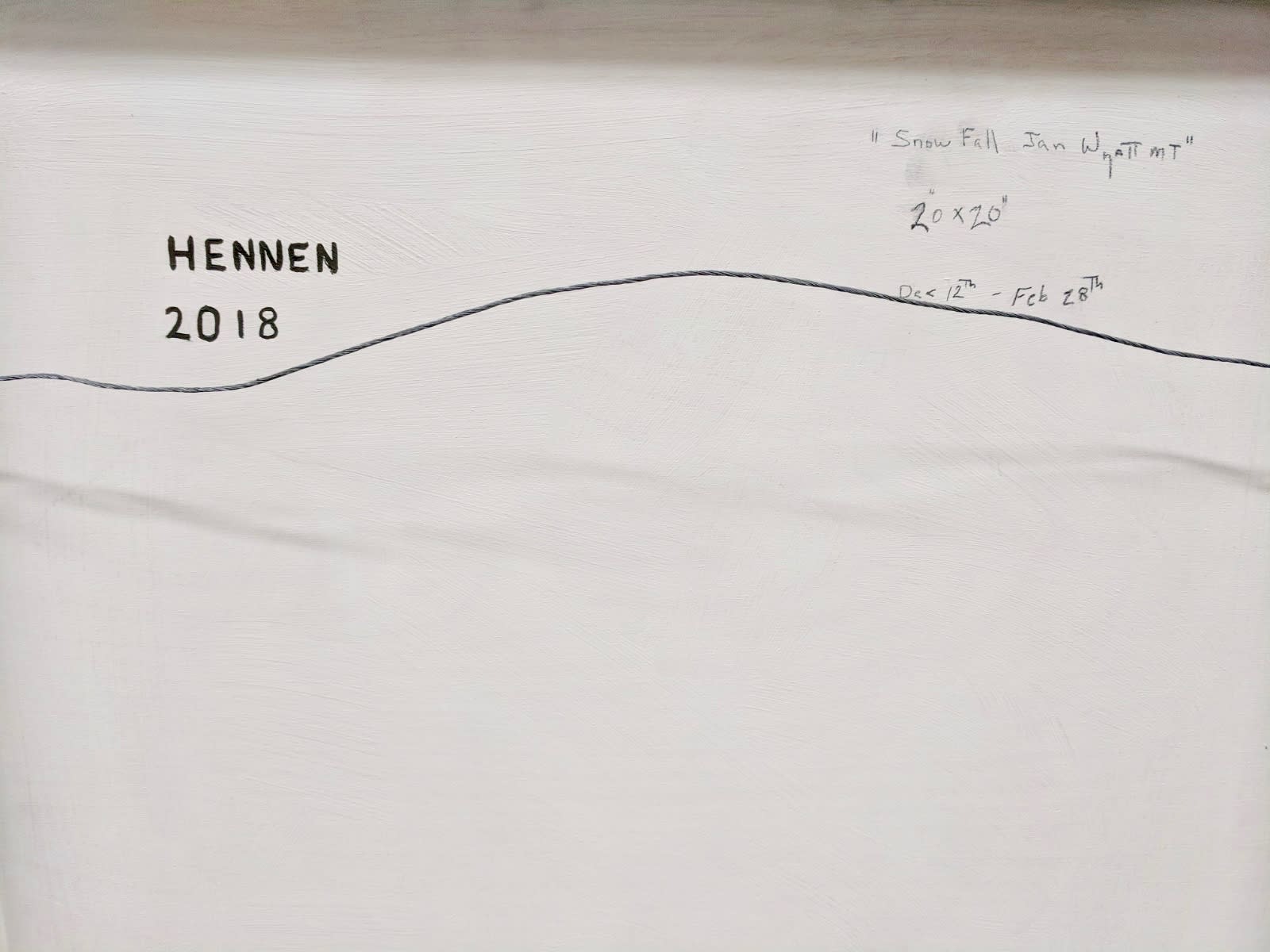 Gregory Hennen, Snow Fall Jan. Wyatt Mt., 2018