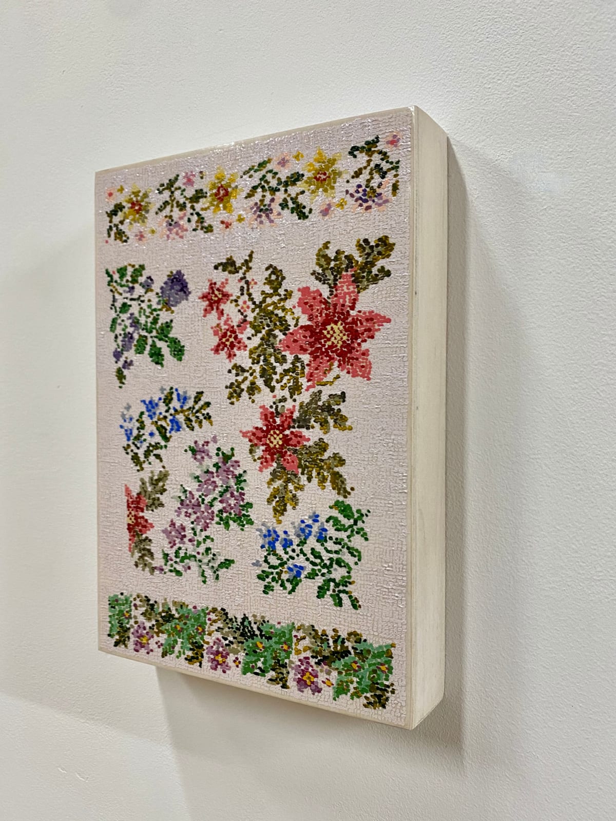 Kirstin Lamb, After Floral Cross Stitch Pattern with Poinsettias, 2021