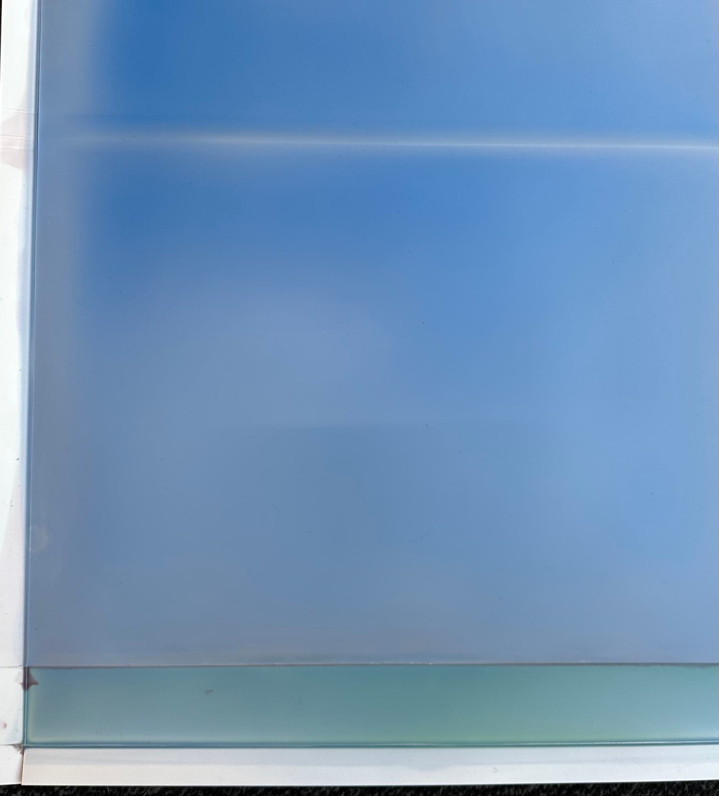 Susan English, Cascading Folds (Aqua Footer), 2022