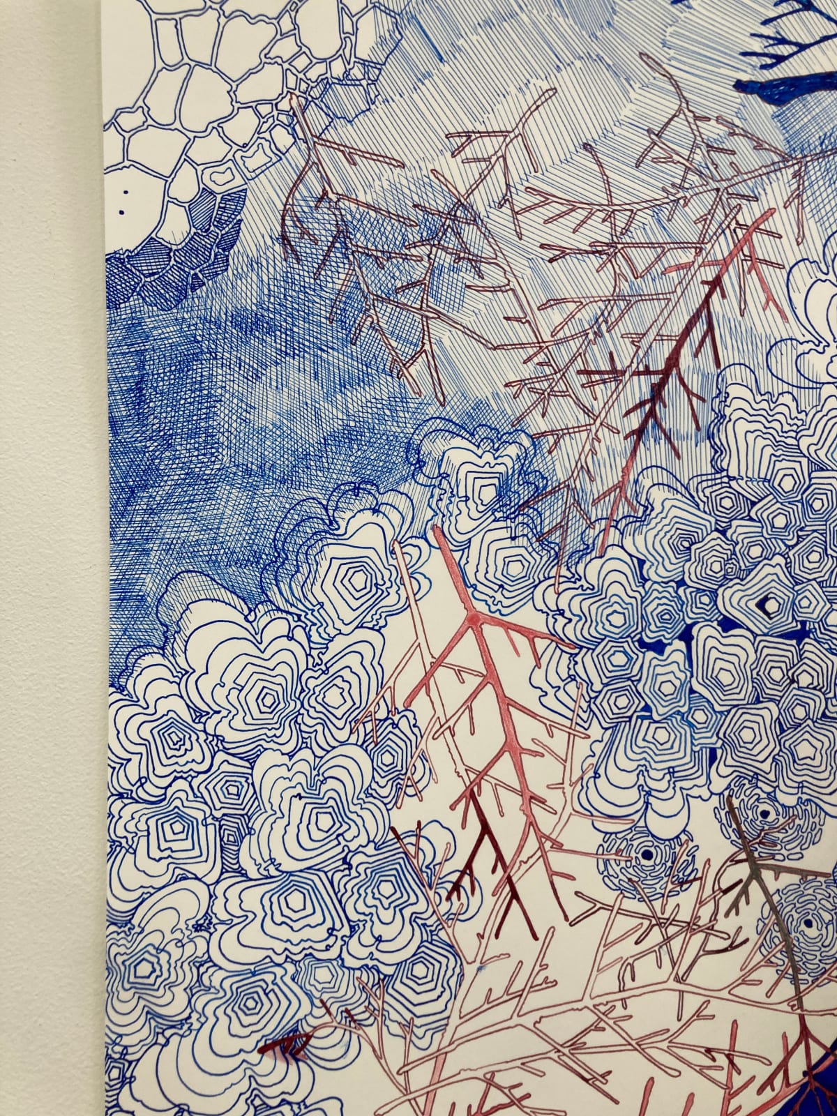 Sarah Morejohn, Pink Twigs, Side Escape, 2021