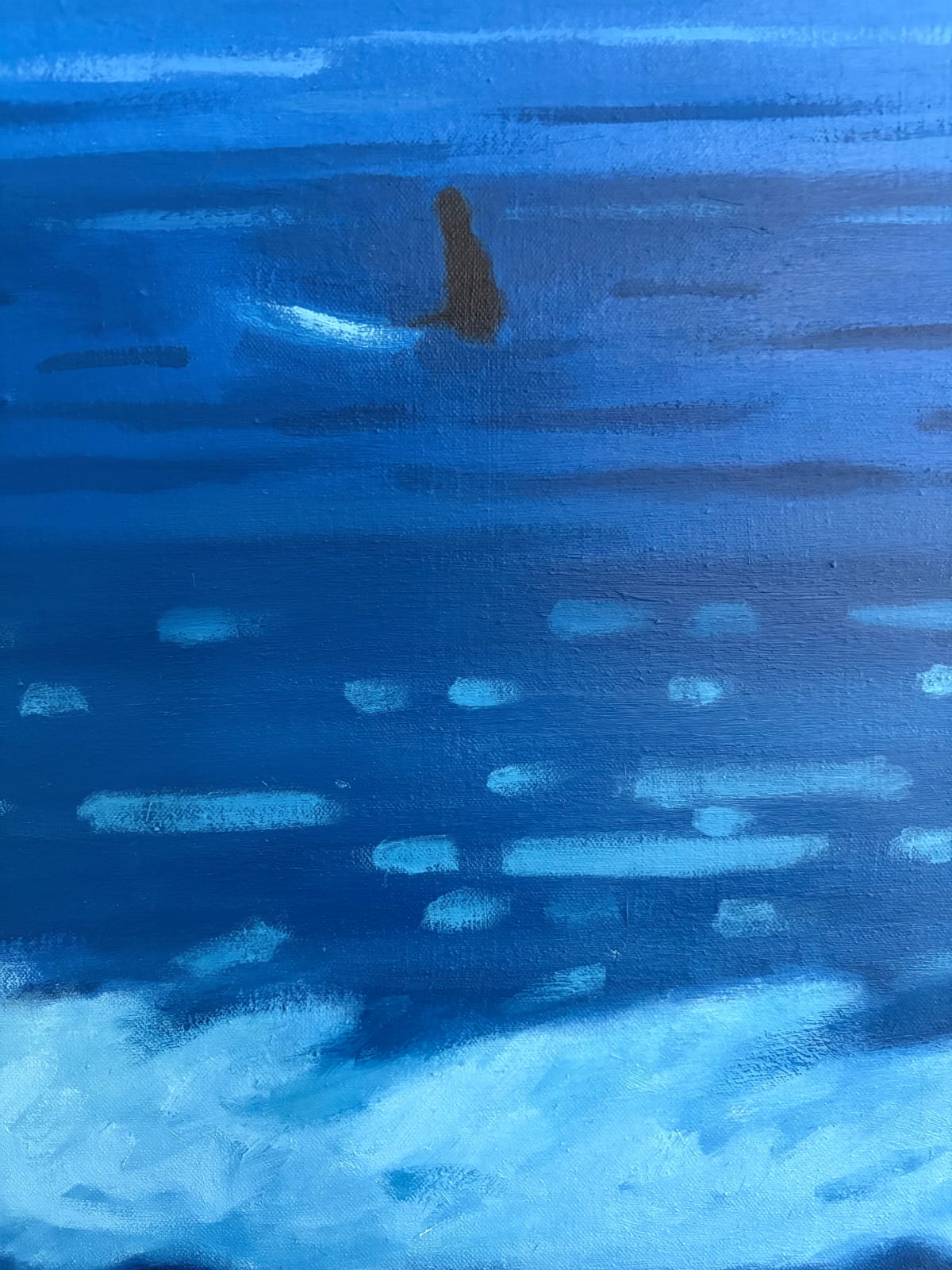 Laura Barr, Moonlit Surfer, 2023