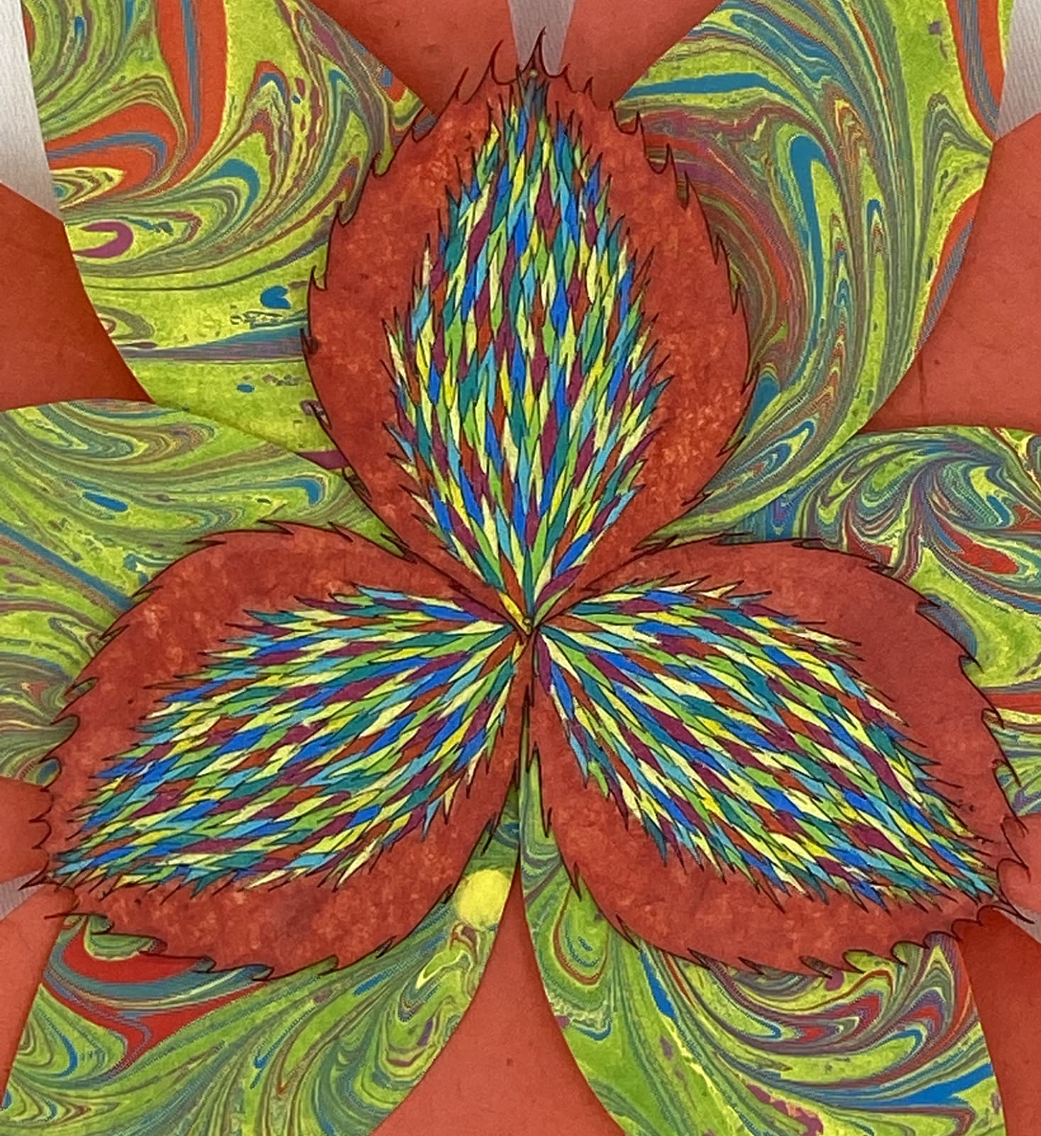 Jill Parisi, Vermillion Thistle Star Flower, 2021