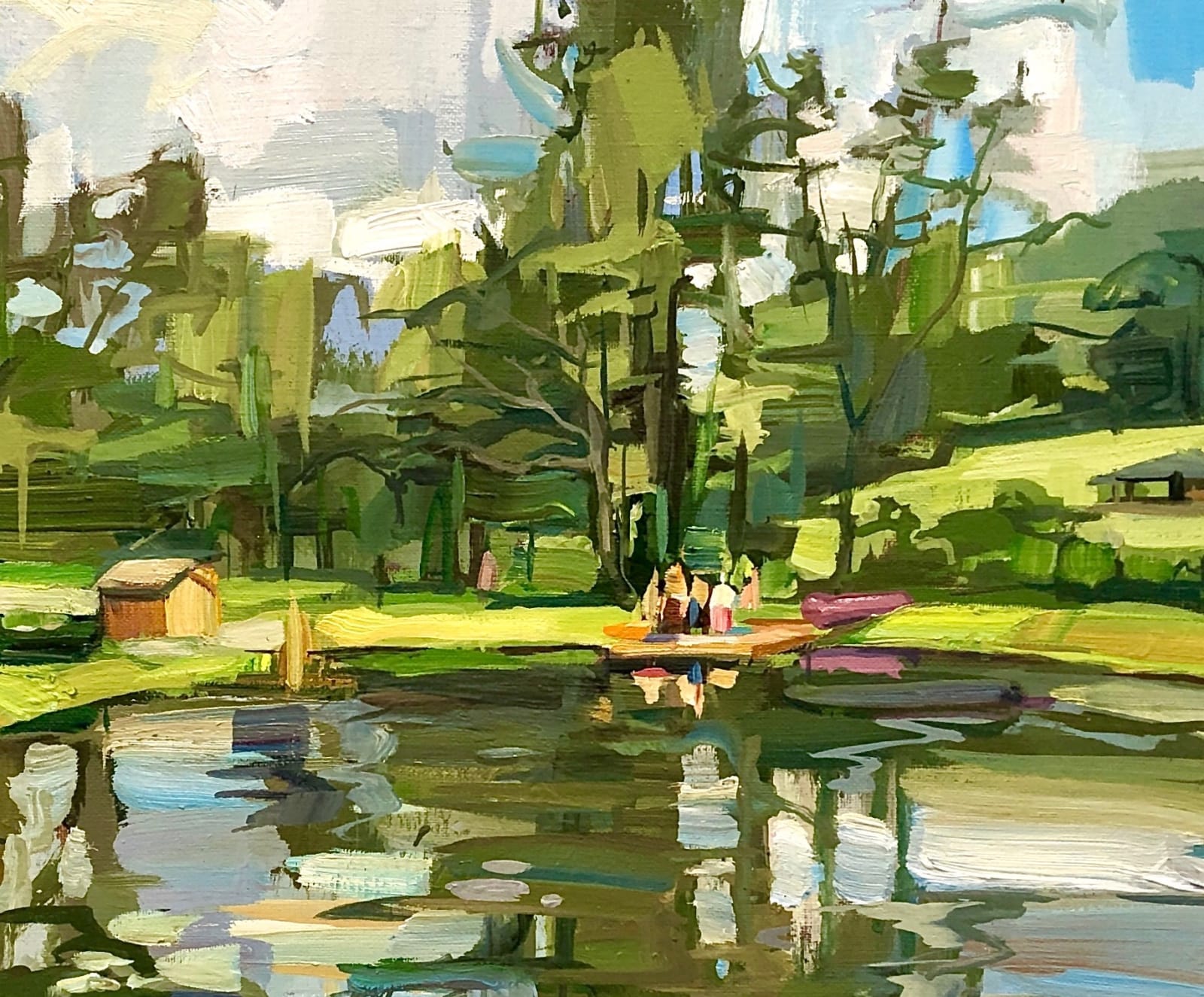 Francis Sills, Pond at the Farm, 2021