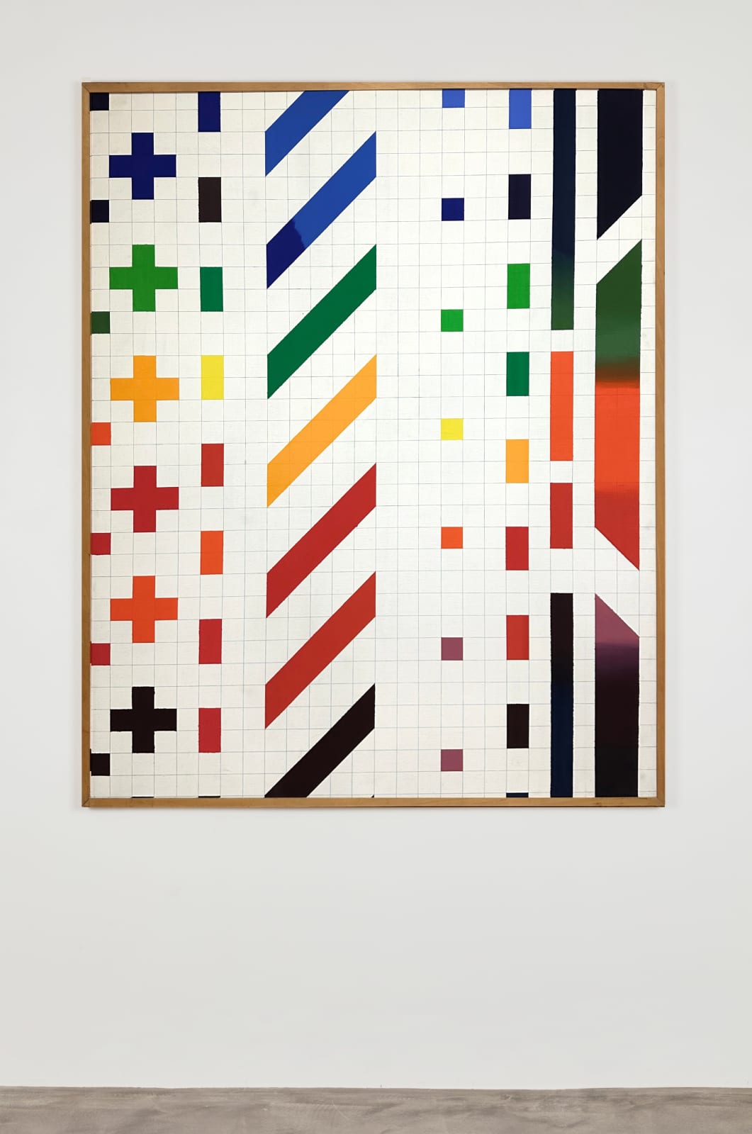 Guy de Rougemont, Grand quadrillé bleu, 1975
