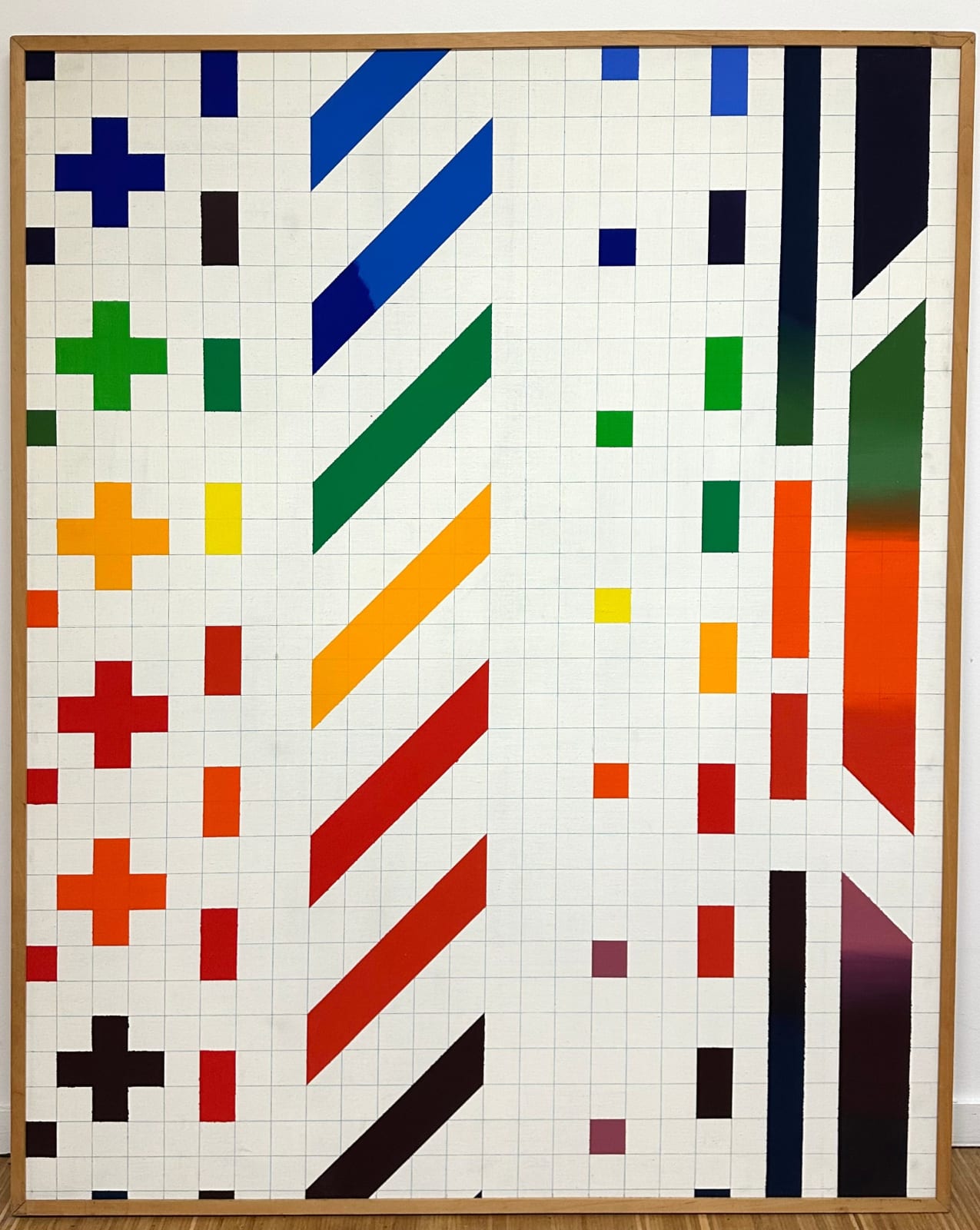 Guy de Rougemont, Grand quadrillé bleu, 1975