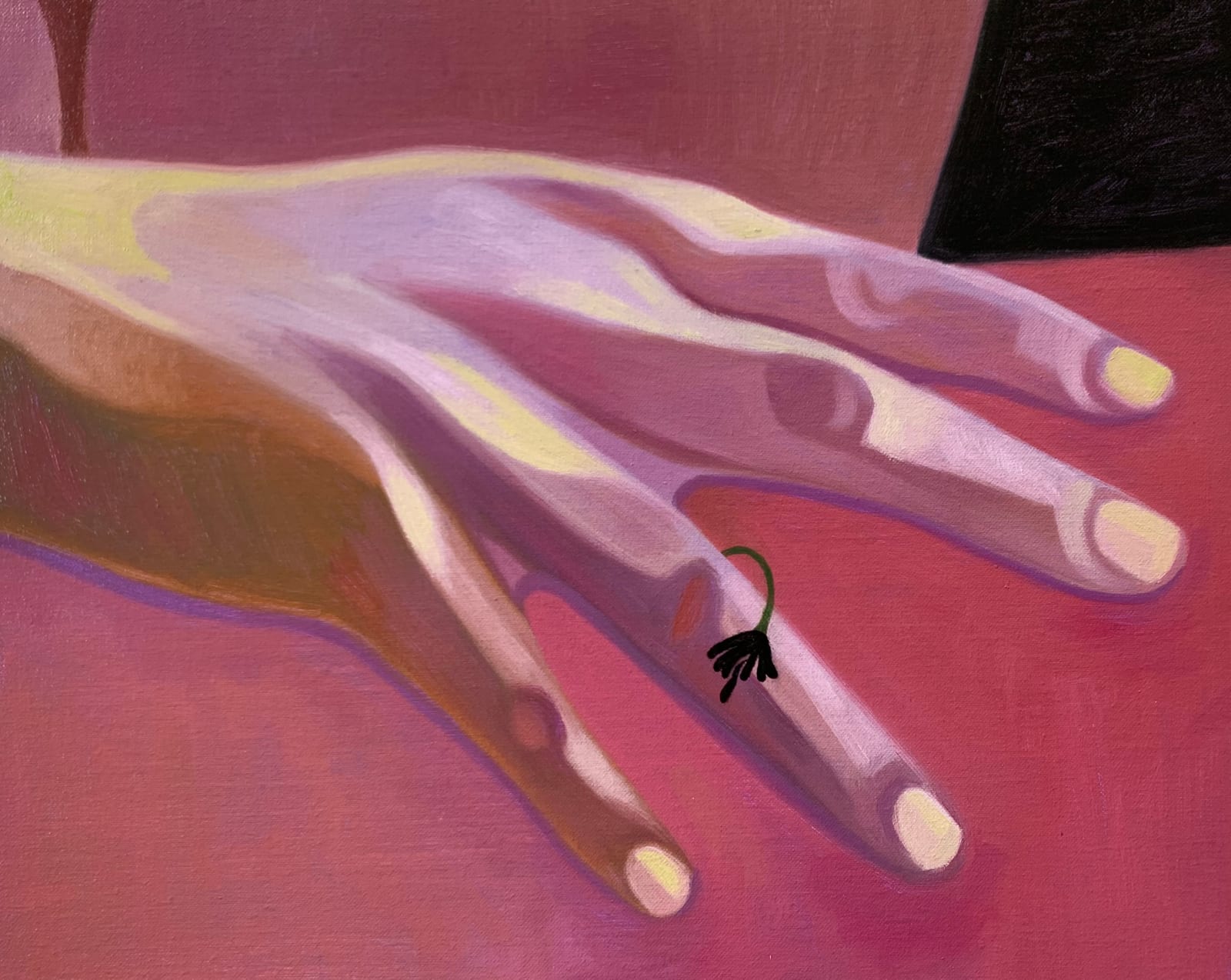 Ines Longevial, Black flower hand, 2021