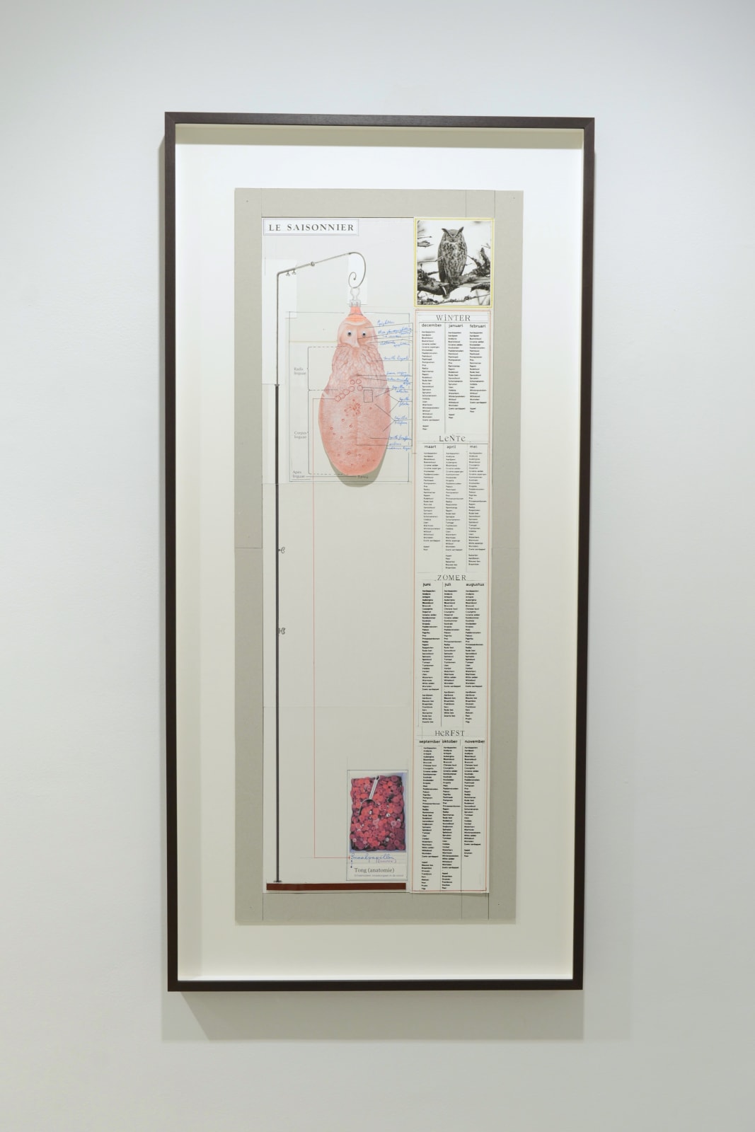 Patrick Van Caeckenbergh, Le Saisonnier - Ontwerp voor sculptuur in boom (uil & tong), 1998-2024