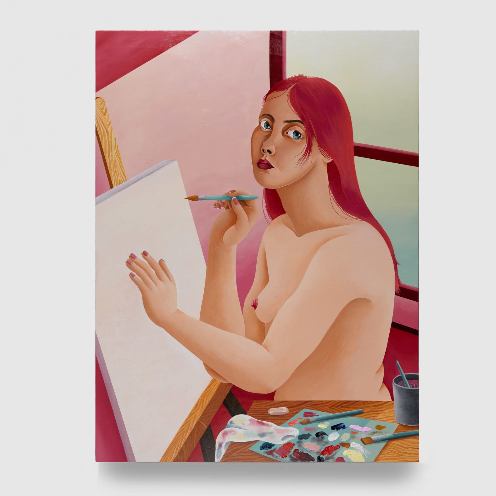 Joëlle Dubois, Selfportrait in the Studio, 2024