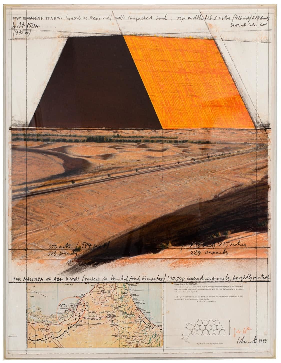 Christo, The Mastaba of Abu Dhabi (project for UAE), 1980