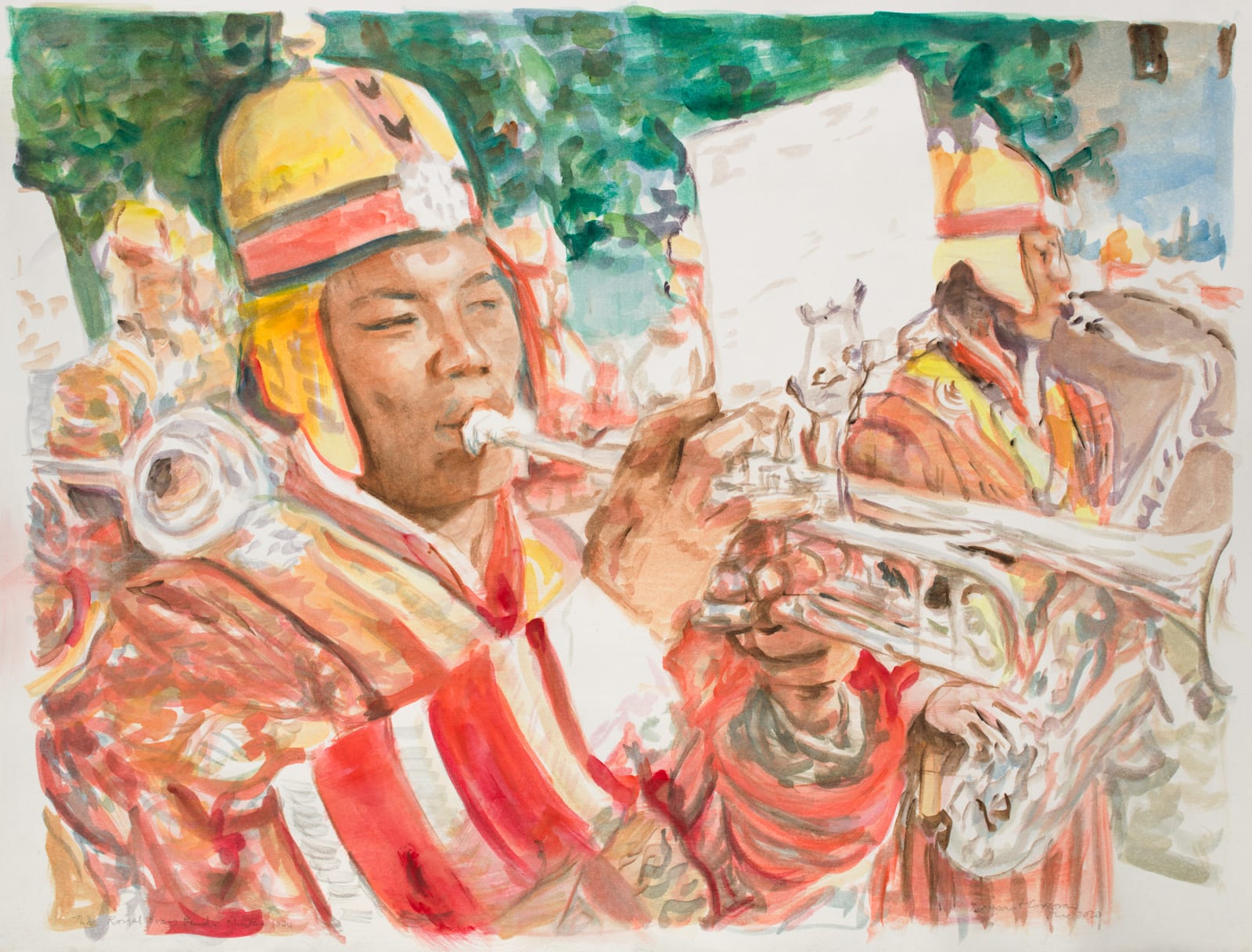 Margaret Corcoran, The Royal Brass Band - Bhutan 1974, June 2020