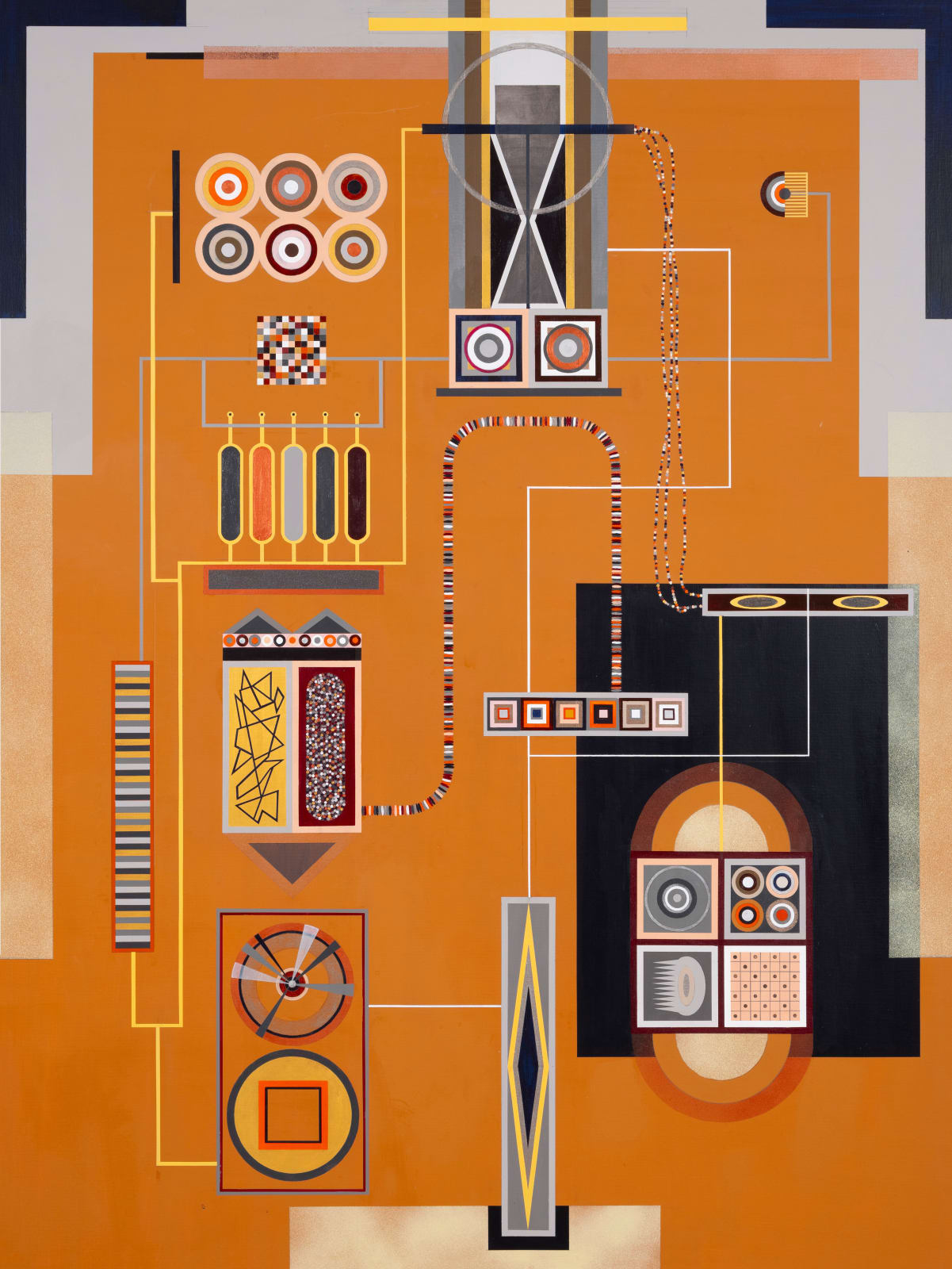 Dannielle Tegeder, Fawn Labyrinth Diagram with Naples Yellow System and Invisible Seasons, 2024