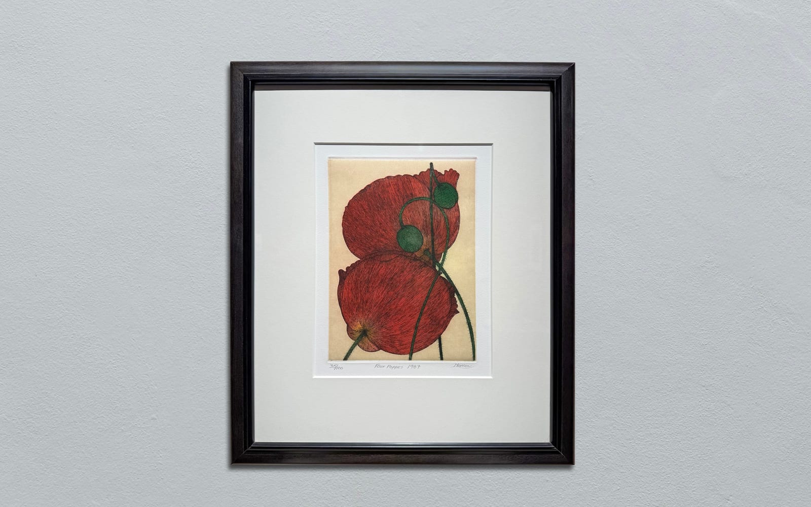 Art Hansen, ART HANSEN FOUR POPPIES 1987