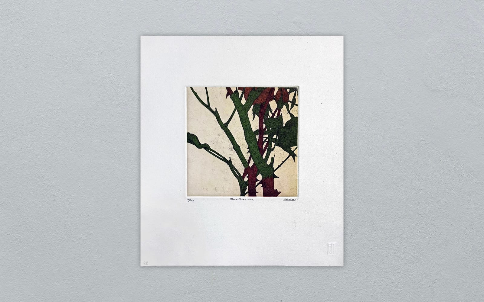 Art Hansen, Three Roses - 1991 - 14/100