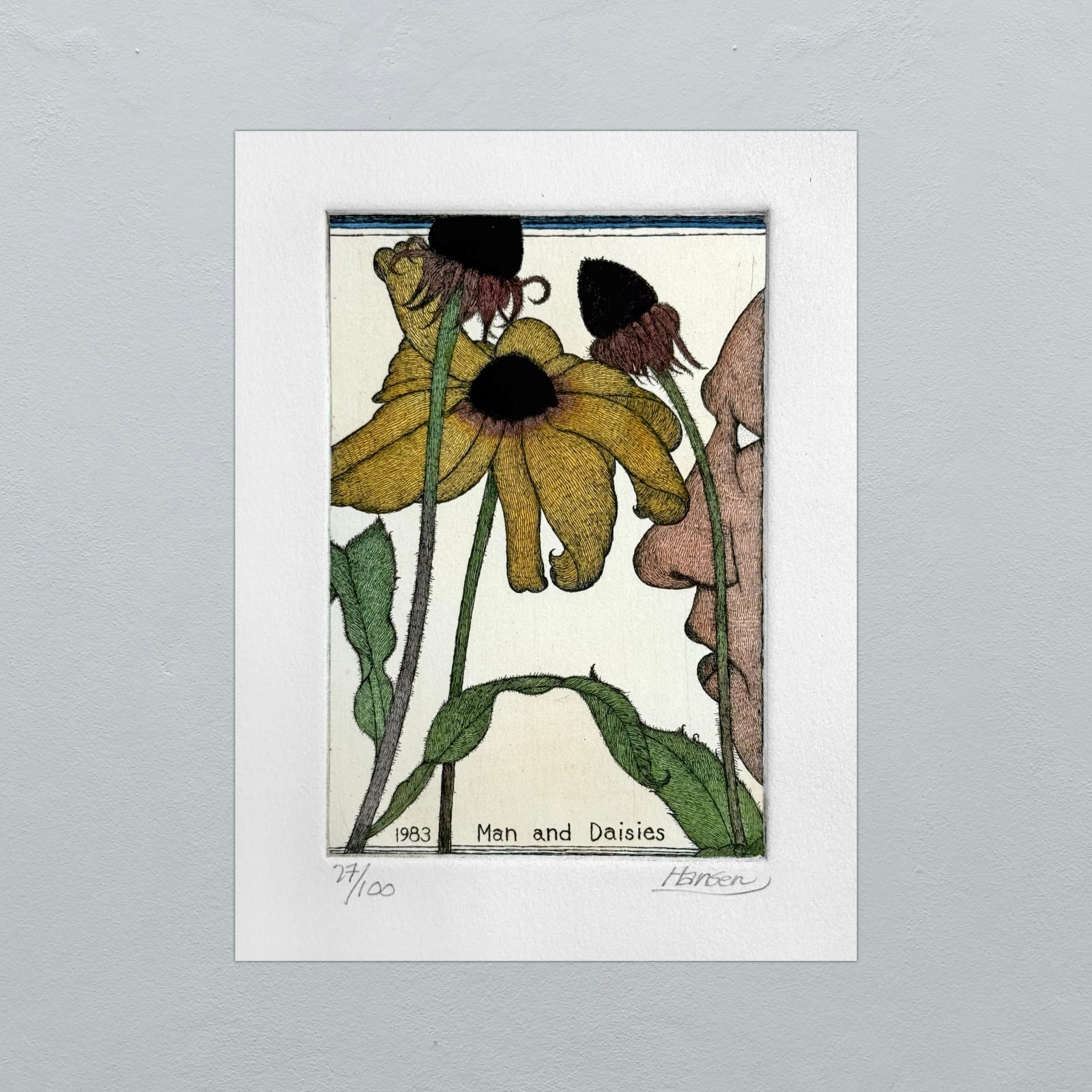Art Hansen, MAN AND DAISIES 1983 - 27/100