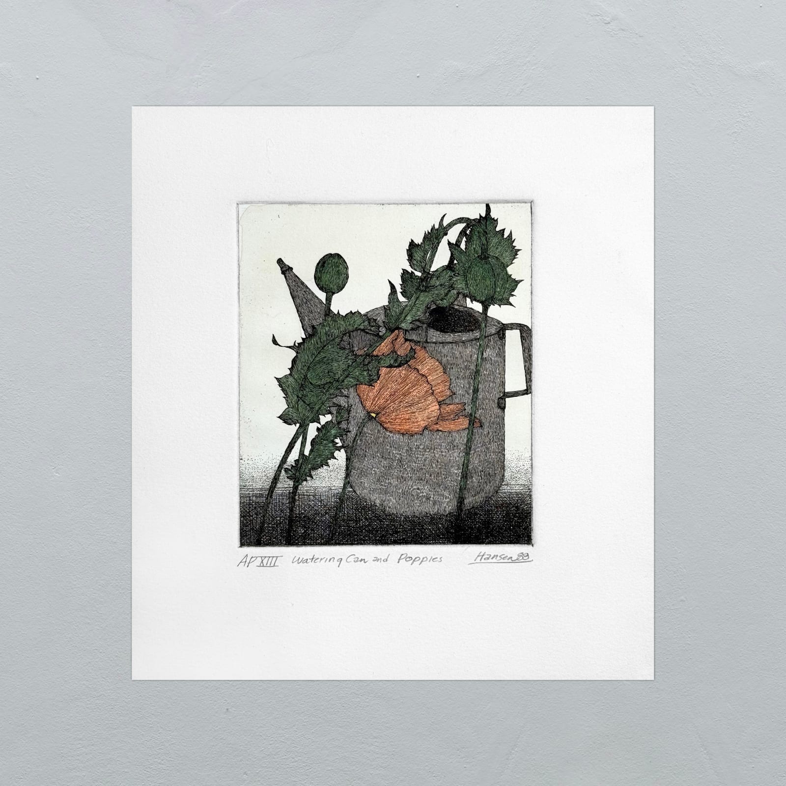 Art Hansen, Watering Can and Poppies - 88 - APXIII